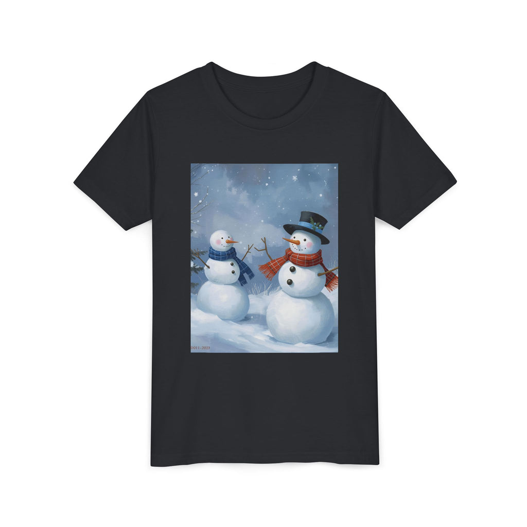 Christmas Snowman Family Youth Short Sleeve Tee