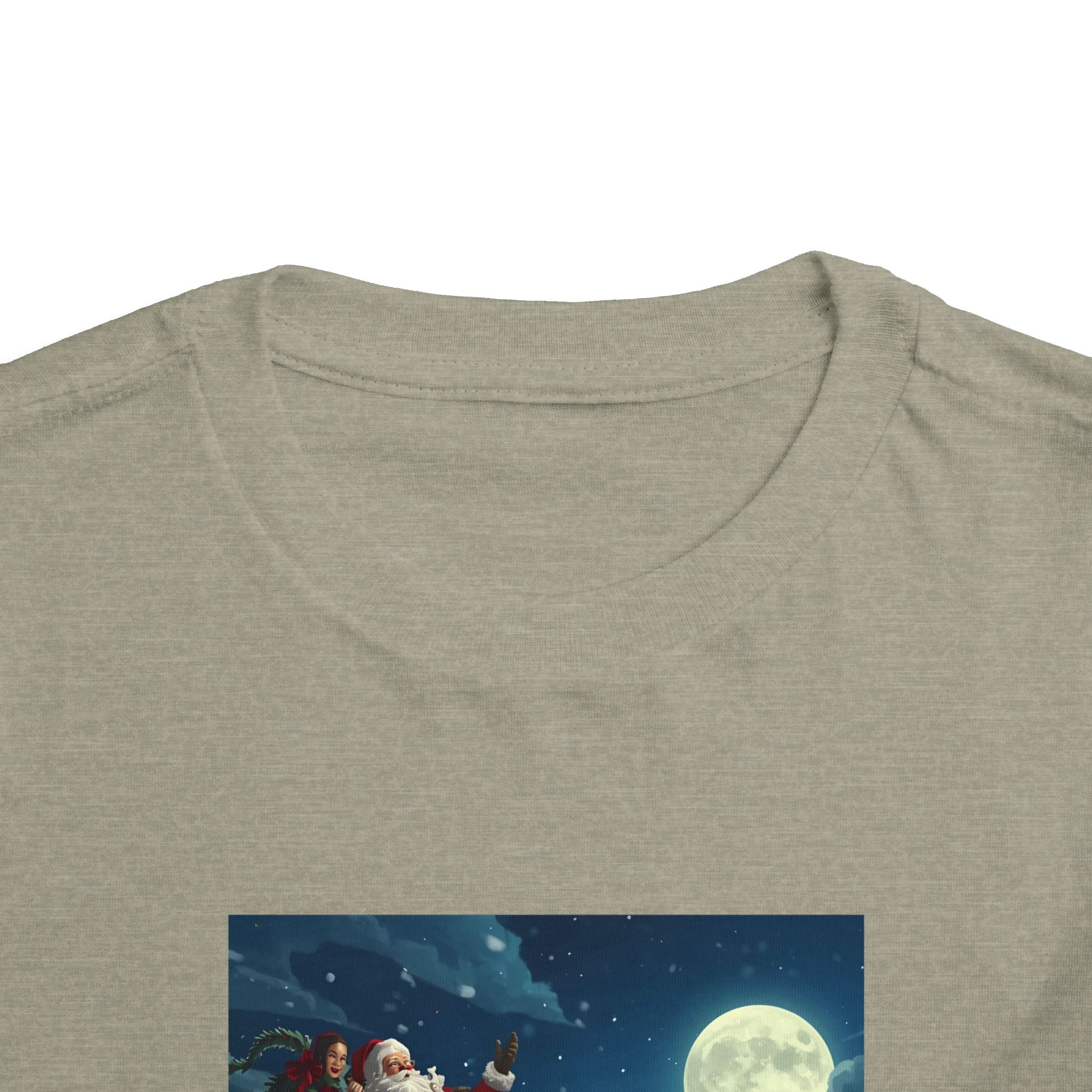Christmas Santa Sleigh Toddler Short Sleeve Tee