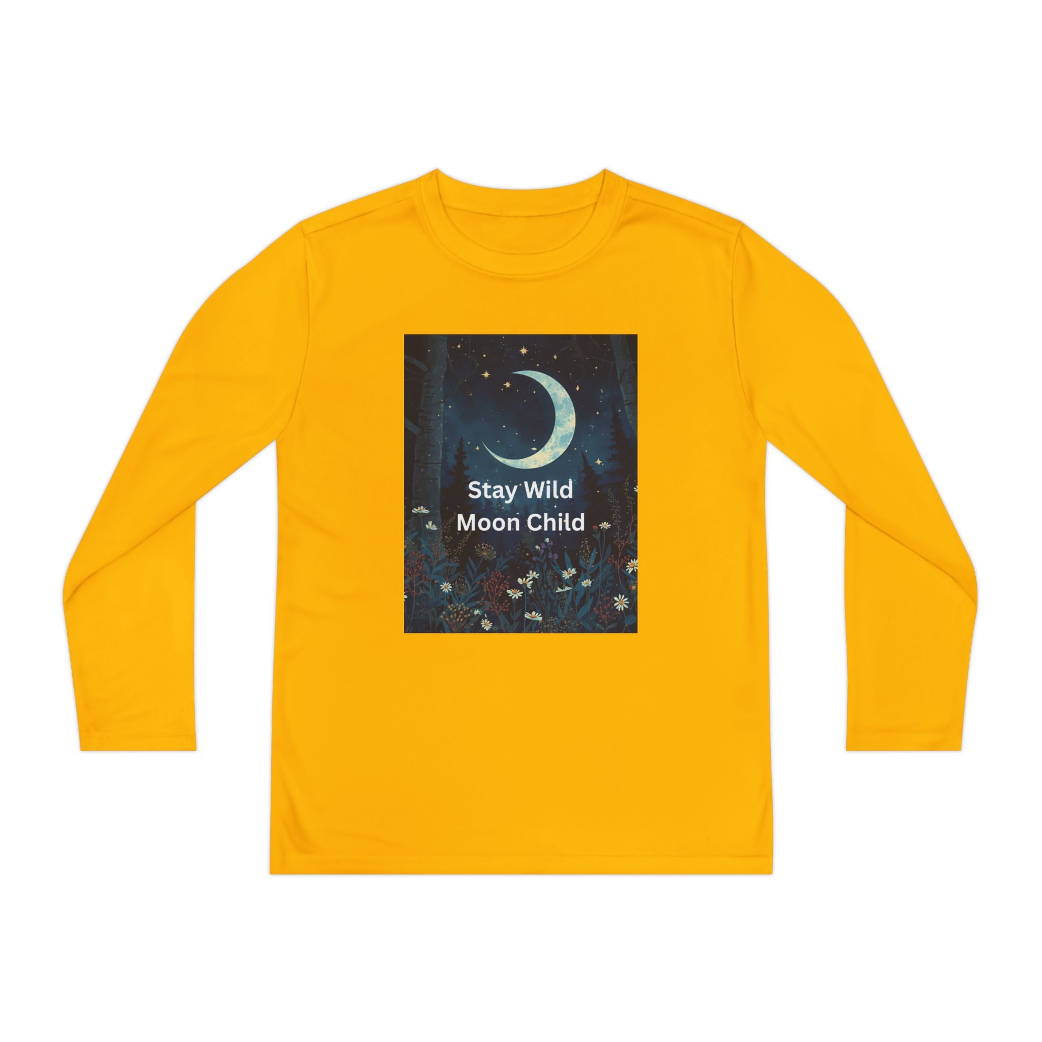 Stay Wild Moon Child Youth Long Sleeve Competitor Tee