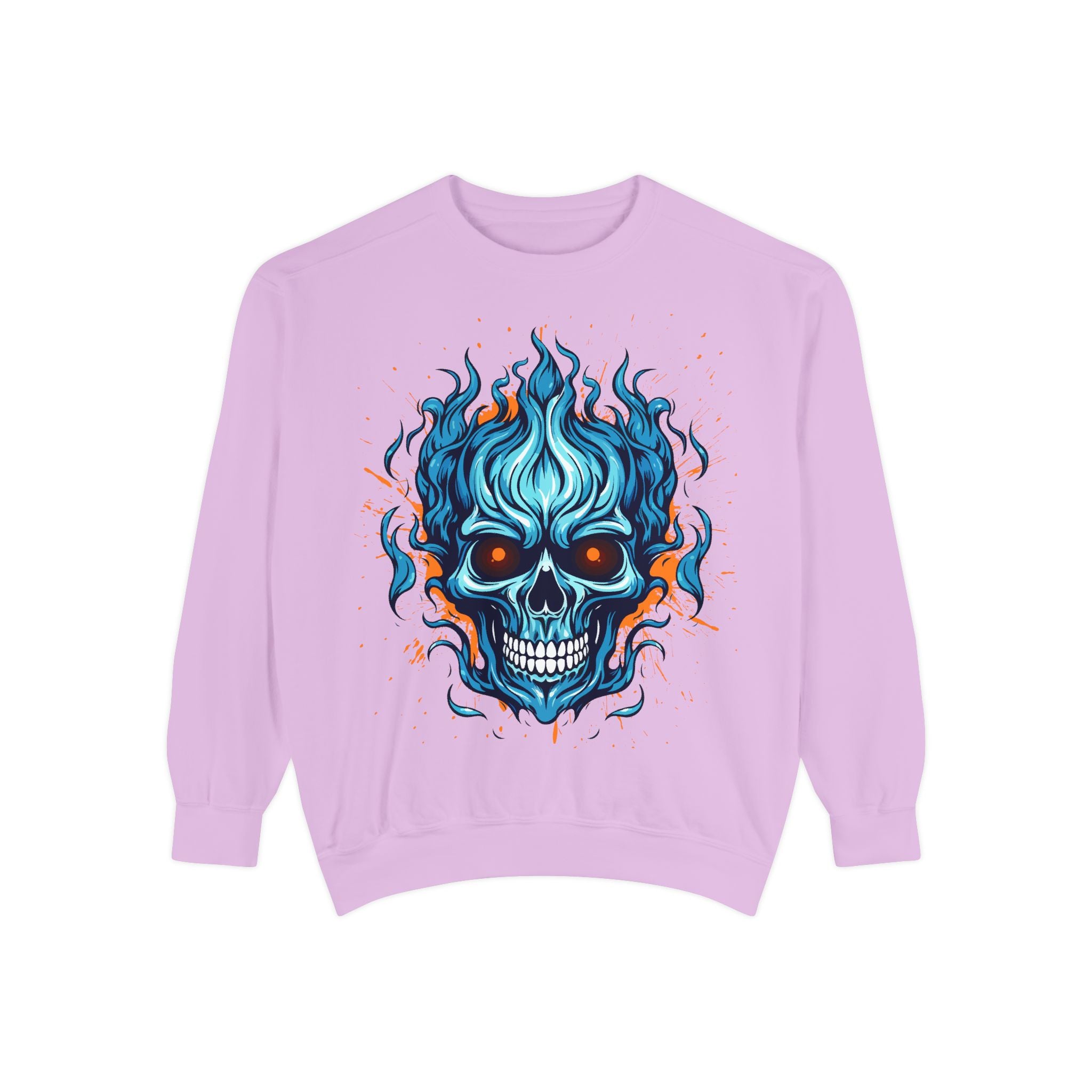 Blue Skull Unisex Garment-Dyed Sweatshirt