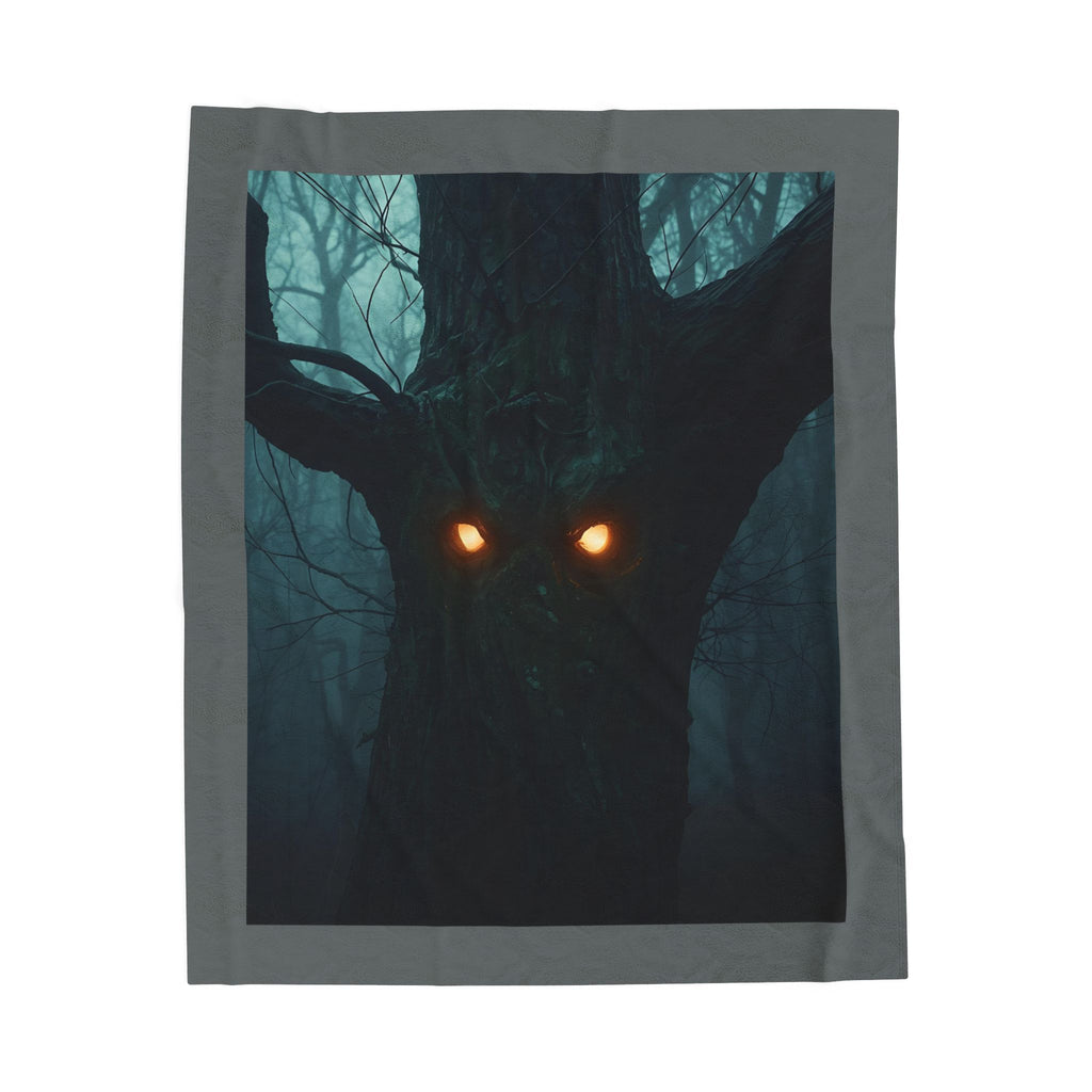 Mysterious Forest Velveteen Plush Blanket - Cozy, Soft Throw for Magic Lovers, Home Decor, Gifts for Nature Enthusiasts, Halloween