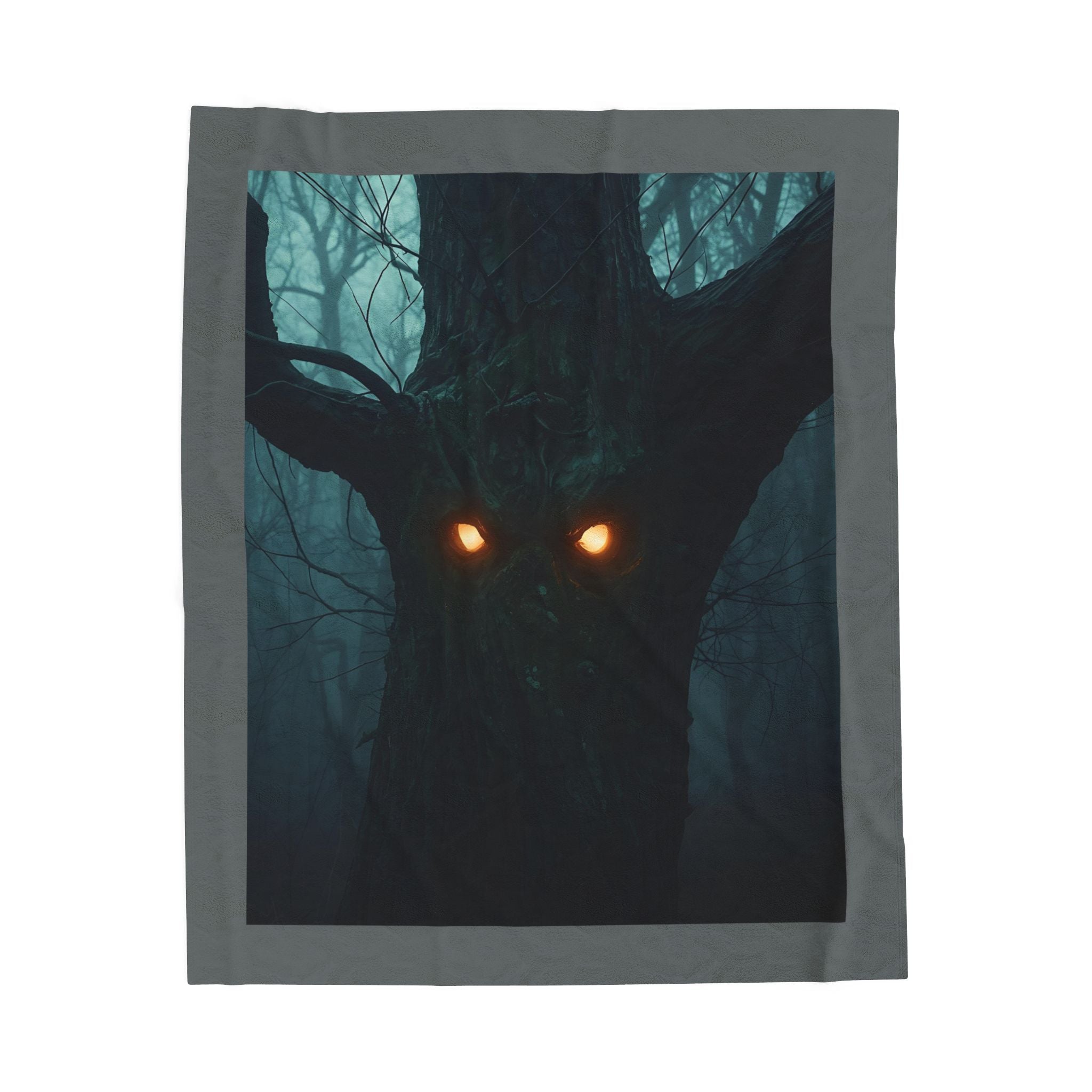 Mysterious Forest Velveteen Plush Blanket - Cozy, Soft Throw for Magic Lovers, Home Decor, Gifts for Nature Enthusiasts, Halloween