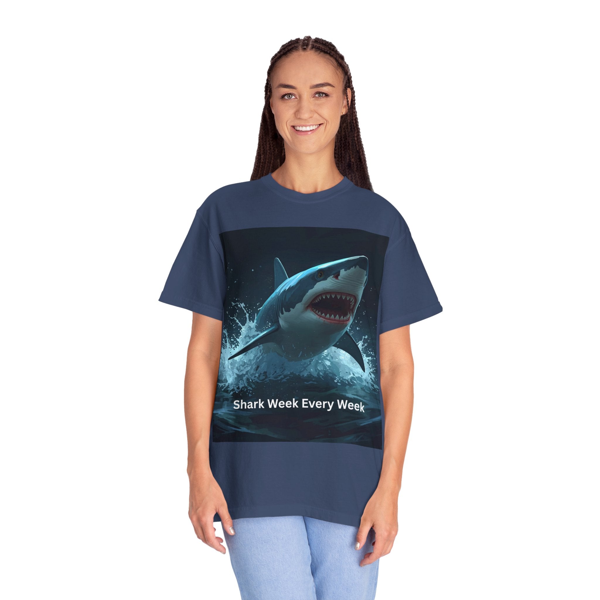 Shark Week Unisex T-Shirt | Fun Ocean Lover Tee, Summer Beachwear, Gift for Shark Fans, Party Outfit, Ocean Conservation Awareness