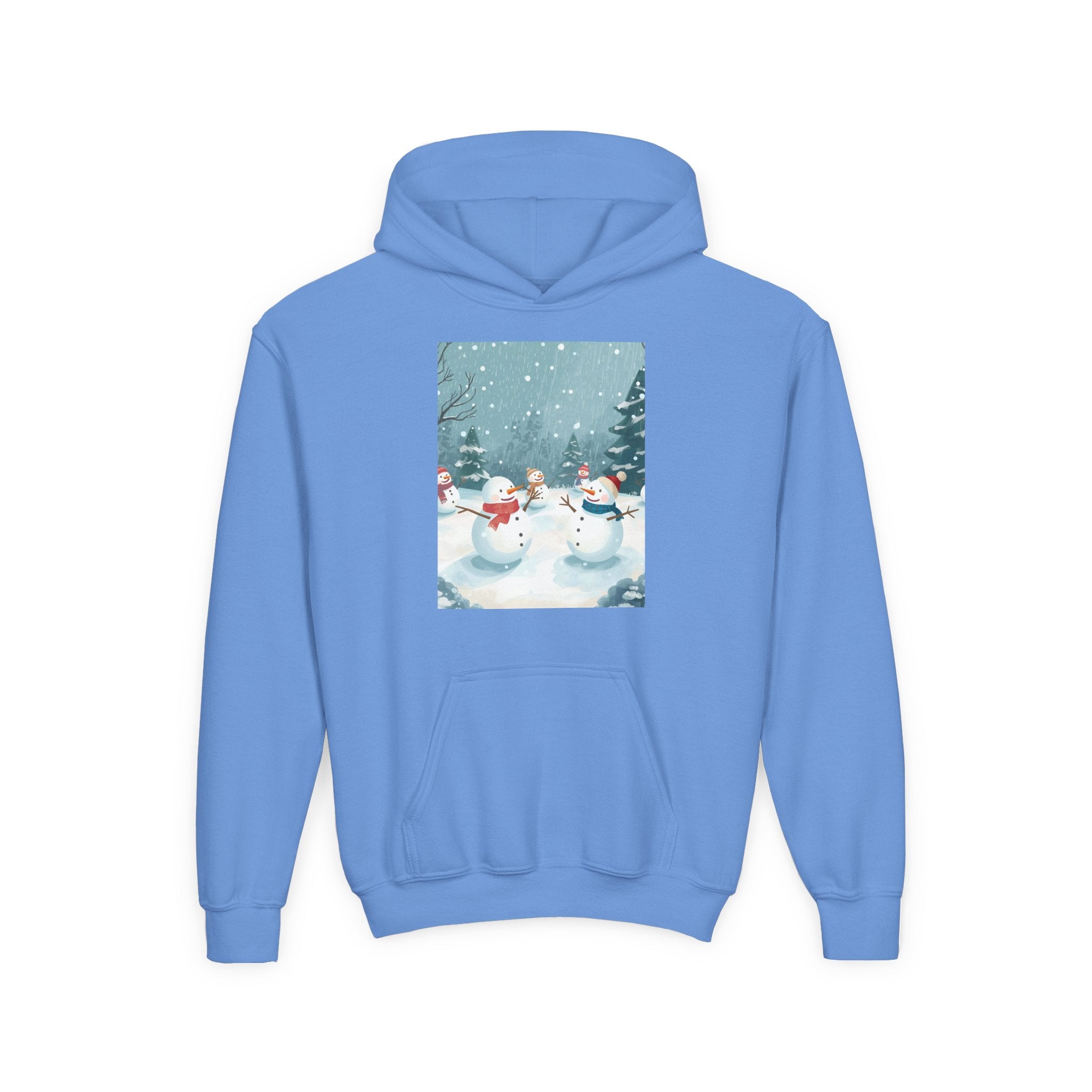 Festive Snowman Hoodie for Kids, Winter Sweatshirt, Christmas Gift, Holiday Apparel, Cozy Winter Wear