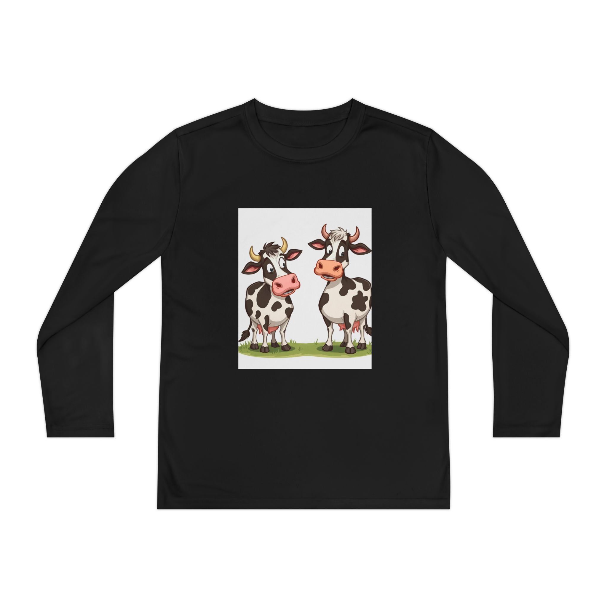Cute Cows Youth Long Sleeve Competitor Tee