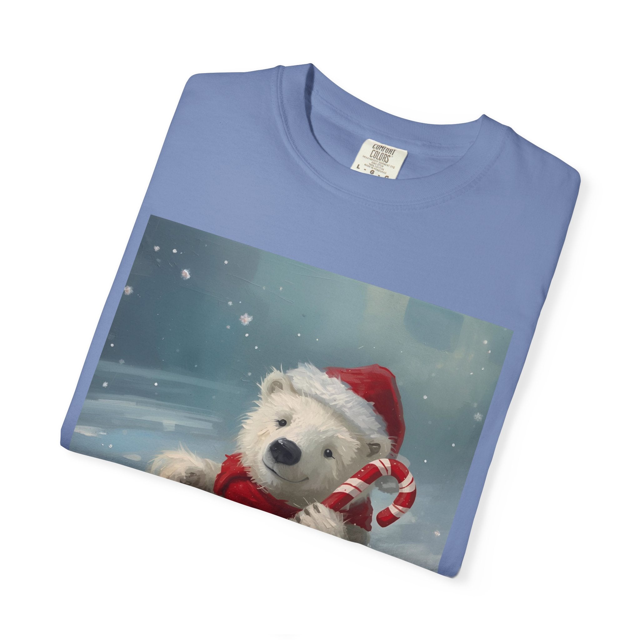 Cozy Christmas Bear T-Shirt, Winter Apparel, Holiday Gift, Family Matching Tee, Cute Polar Bear Design, Festive Outfit