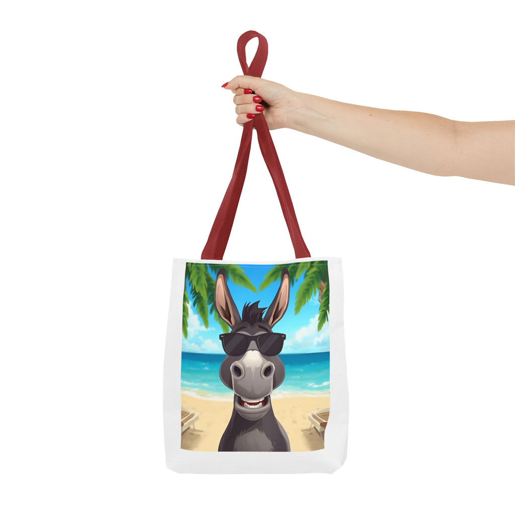 Chill Donkey Tote Bag, Beach Bag, Summer Accessory, Fun Animal Design, Gift for Animal Lovers, Eco-Friendly Shopping Bag