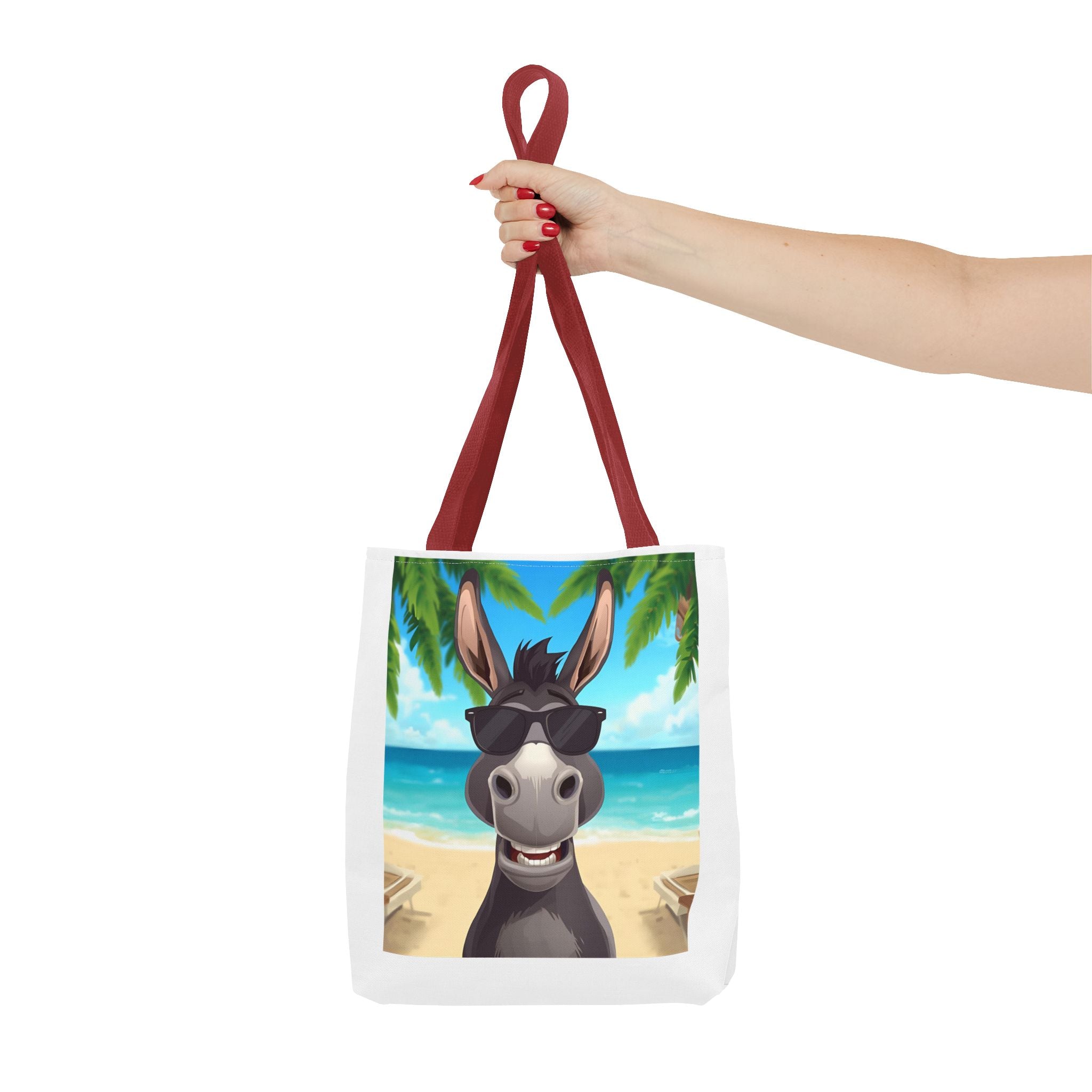 Chill Donkey Tote Bag, Beach Bag, Summer Accessory, Fun Animal Design, Gift for Animal Lovers, Eco-Friendly Shopping Bag
