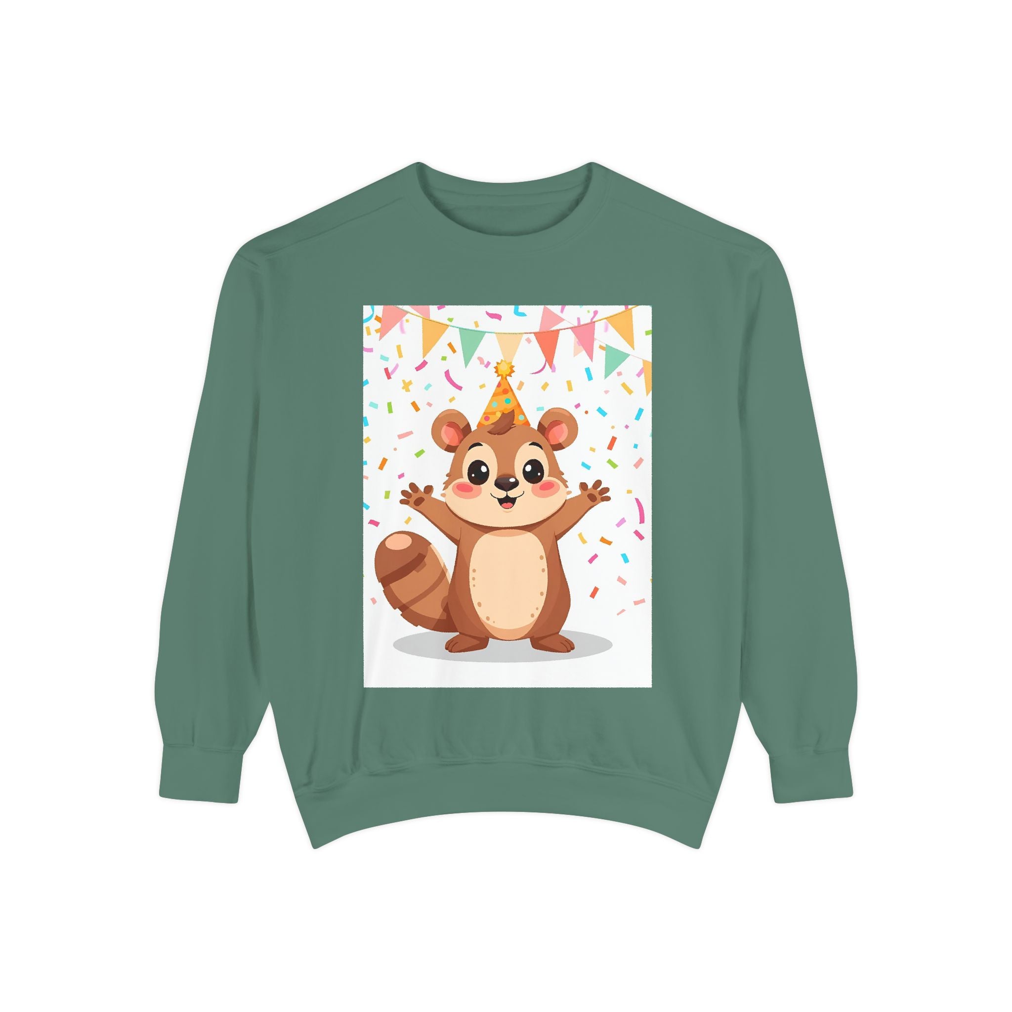 Party Animal With Squirl Unisex Garment-Dyed Sweatshirt