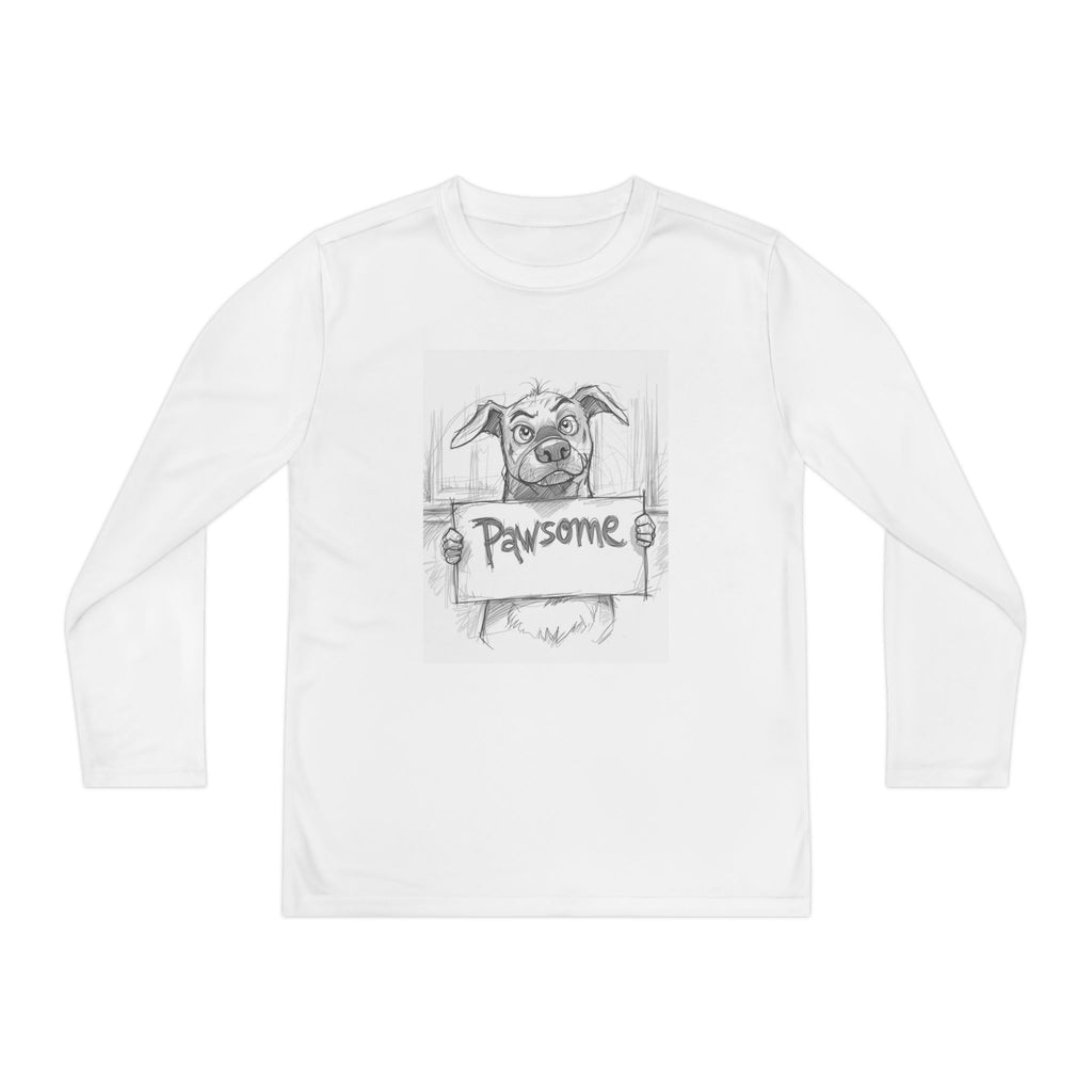 Pawsome Dog Youth Long Sleeve Competitor Tee