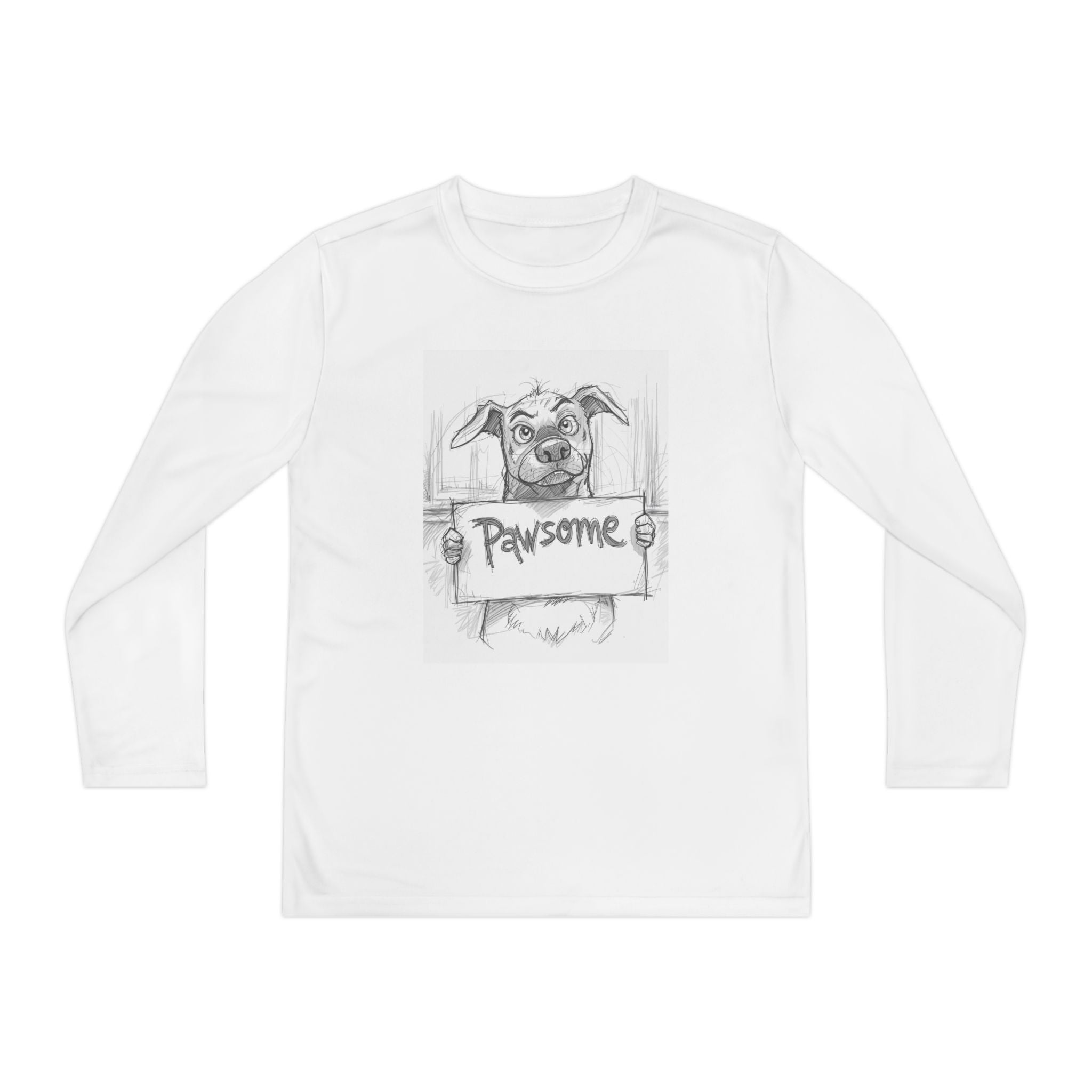 Pawsome Dog Youth Long Sleeve Competitor Tee