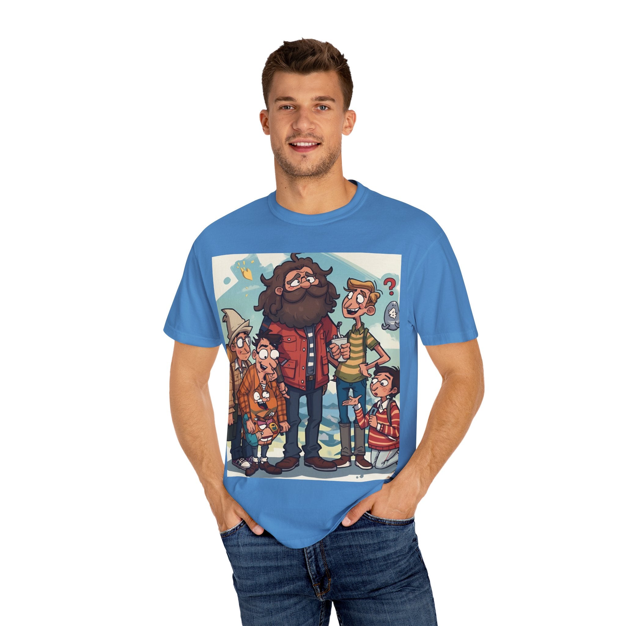 Charming Cartoon Graphic Tee, Fun Unisex T-shirt for Casual Wear, Unique Gift Ideas for Holidays, Family Gatherings, Cartoon Lovers, [...]