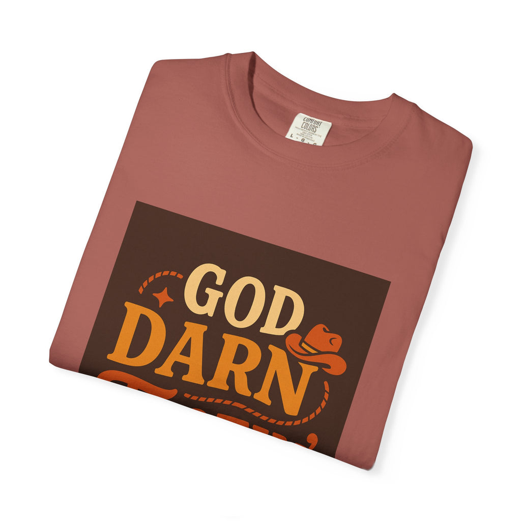 Vintage-Inspired Unisex T-Shirt with 'God Darn Tootin' Graphic - Perfect for Cowpoke Gatherings, Western Themed Events, Gift