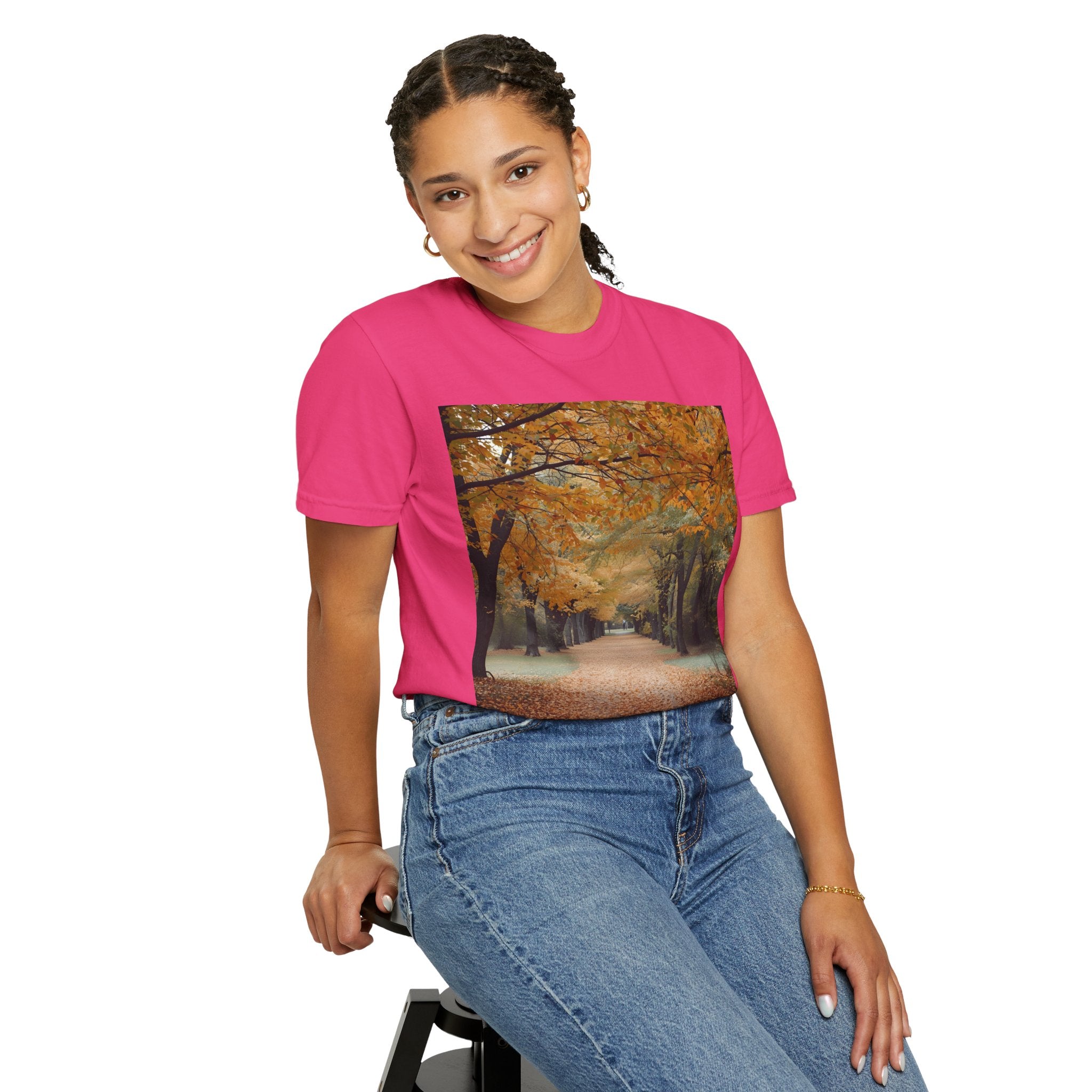 Autumn Pathways Unisex T-Shirt - Cozy Fall Vibes, Nature Lover's Tee, Seasonal Style, Perfect for Thanksgiving, Outdoors Events