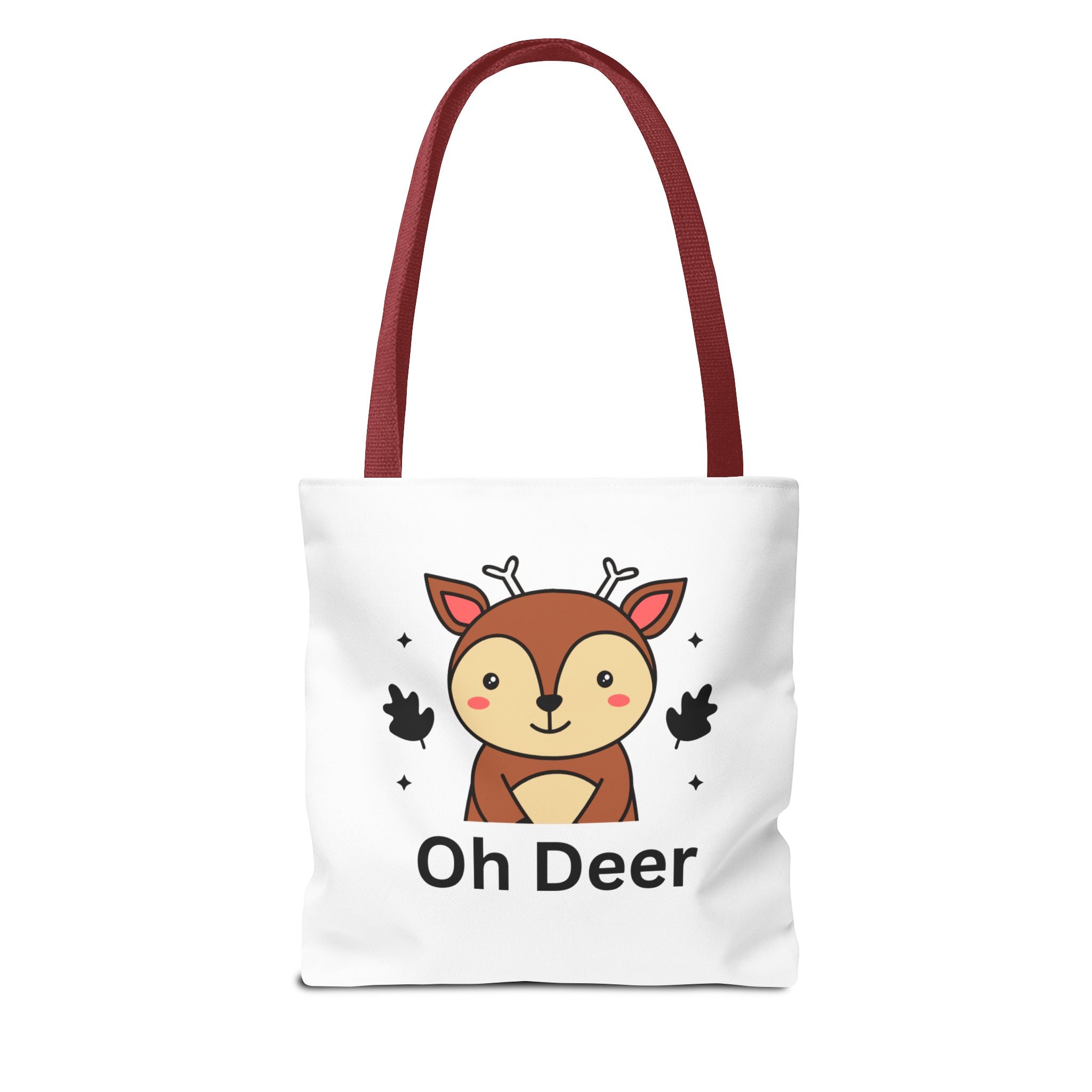 Oh Deer Cute Tote Bag - Forest Animal Lover Gift, Fun Shopper Bag, Eco-Friendly Tote, Animal Print Carryall, Unique Gift for Kids