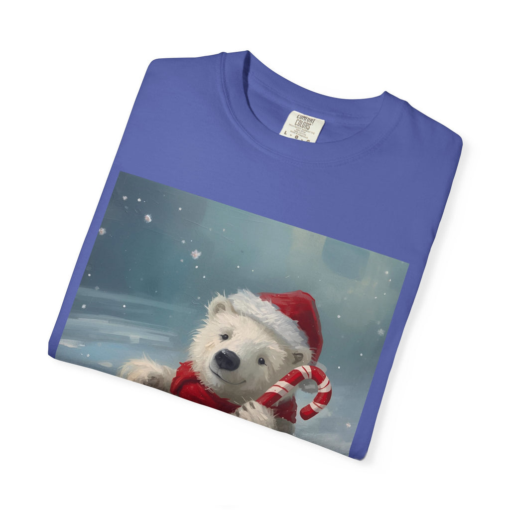 Cozy Christmas Bear T-Shirt, Winter Apparel, Holiday Gift, Family Matching Tee, Cute Polar Bear Design, Festive Outfit