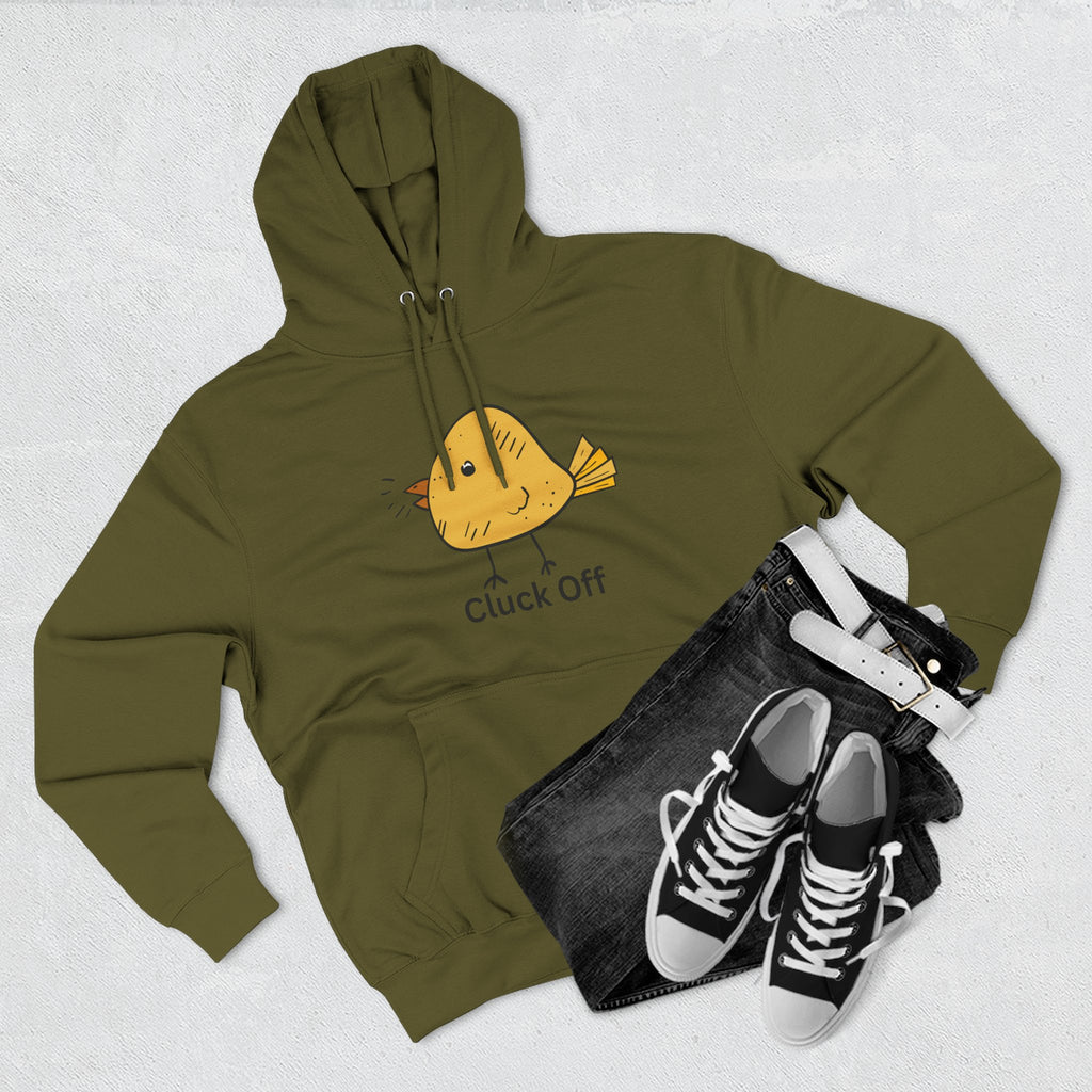 Cluck Off Funny Bird Hoodie, Quirky Fleece Hoodie, Gifting for Bird Lovers, Casual Wear, Perfect for Relaxing