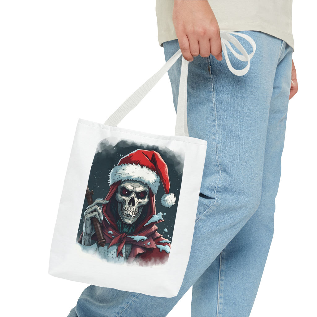 Spooky Skeleton Christmas Santa Tote Bag (AOP)
