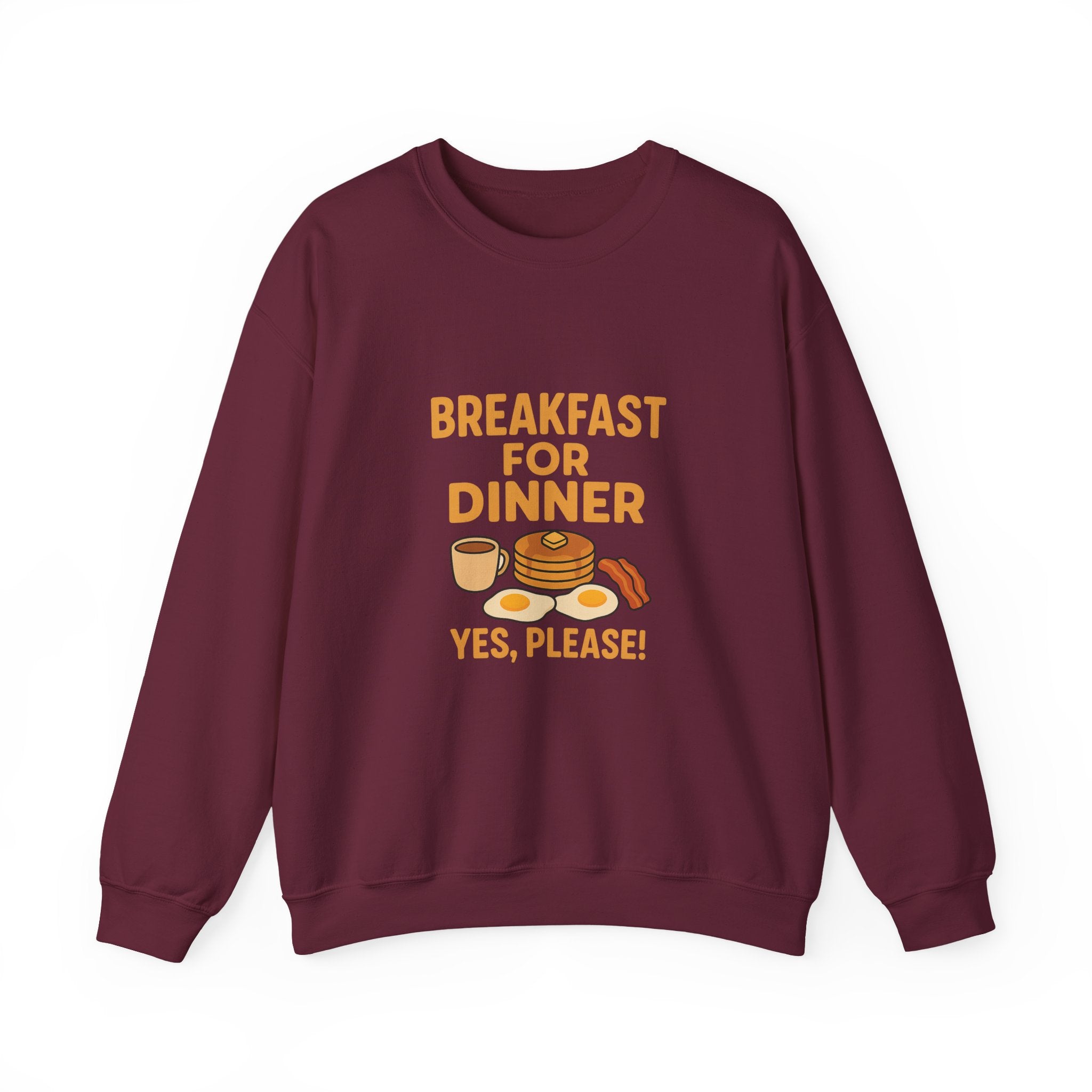Breakfast for Dinner Sweatshirt, Cozy Crewneck for Food Lovers, Cute Gift for Brunch Enthusiasts, Fun Casual Wear, Ideal for Foodie Gifts
