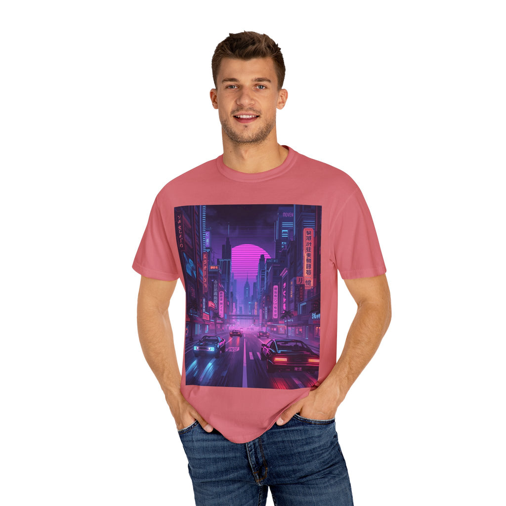 Futuristic City Unisex T-Shirt, Trendy Graphic Tee, Streetwear Style, Perfect for Gifts, Casual Wear, Summer Vibes