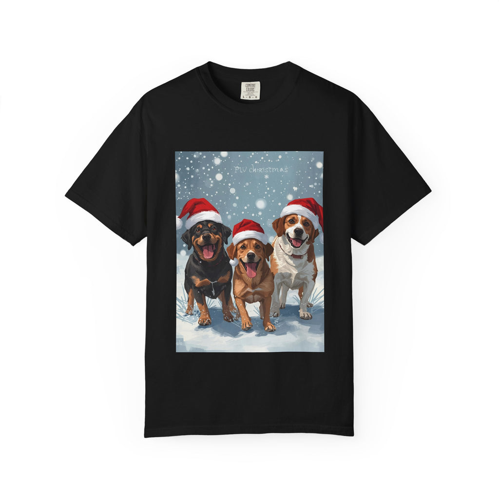 Cute Festive Christmas Dog Lover T-Shirt, Cute Holiday Shirt, Unisex Christmas Apparel, Gift for Pet Owners, Winter Celebration Tee