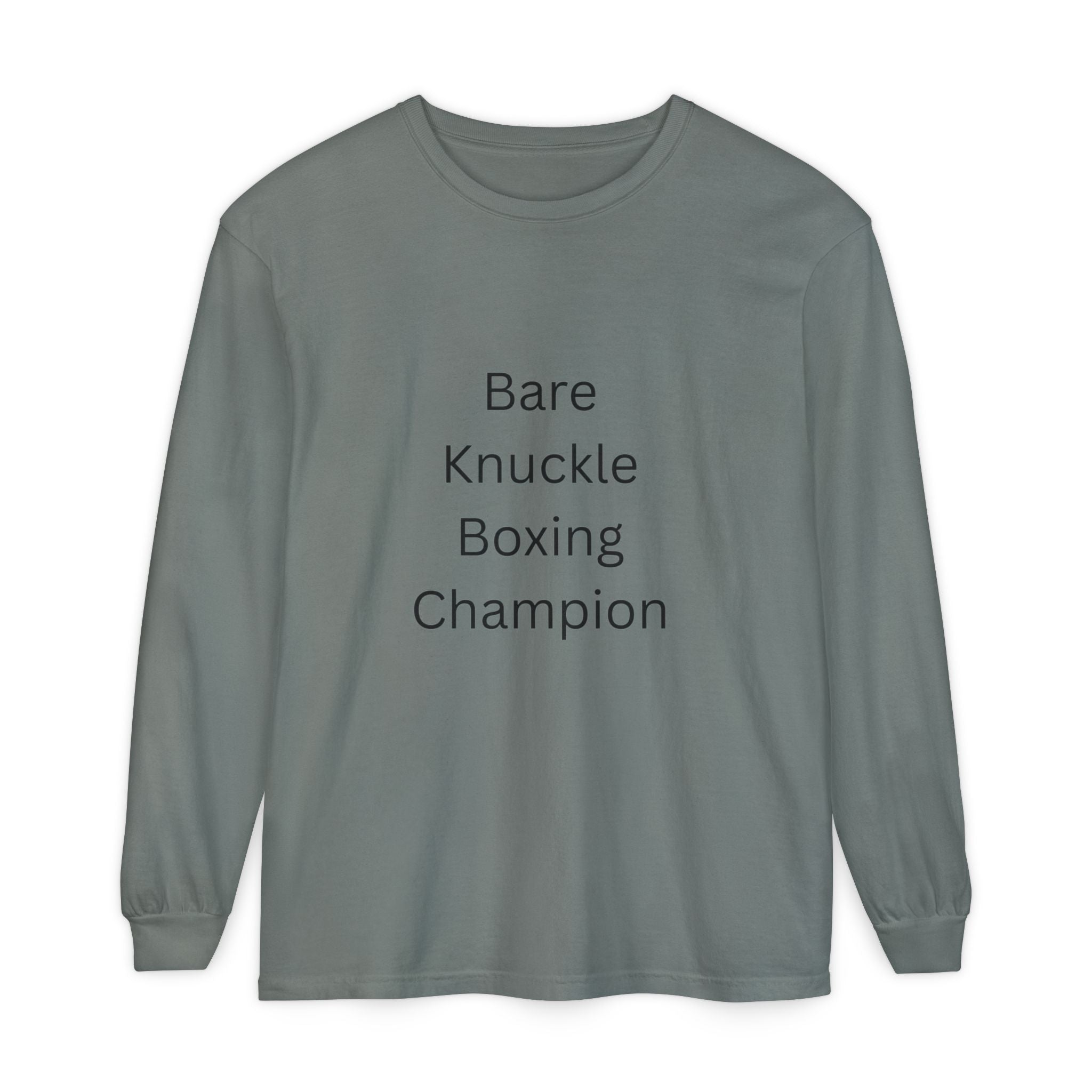 Bare Knuckle Boxing Champion Unisex Garment-dyed Long Sleeve T-Shirt