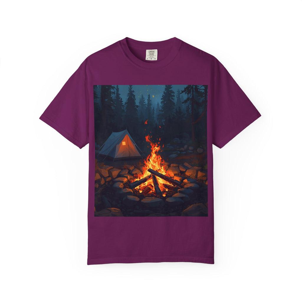 Campfire Adventure T-Shirt - Unisex Outdoors Shirt, Camping Apparel, Nature Lover Gift, Travel Tee, Boho Style Wear