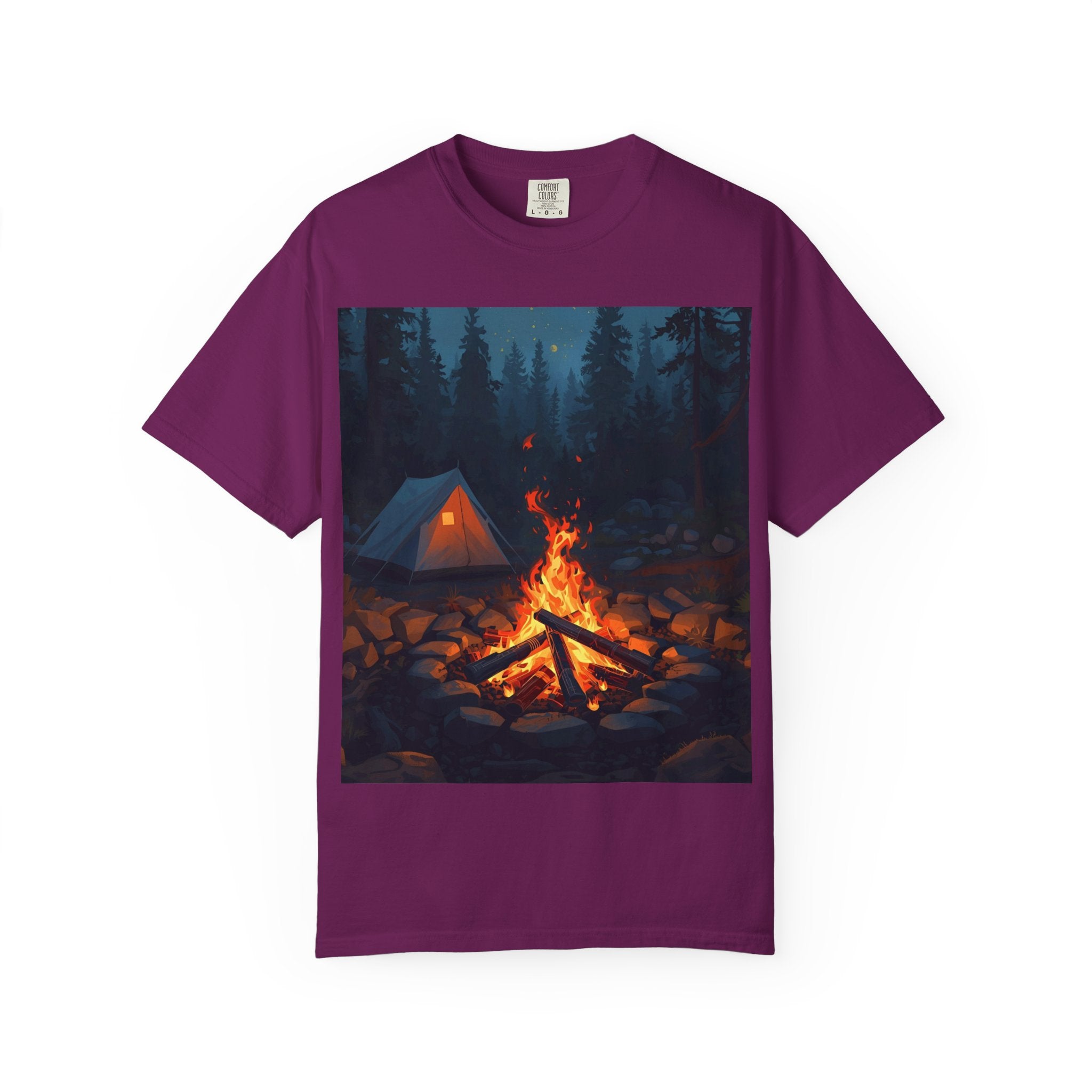Campfire Adventure T-Shirt - Unisex Outdoors Shirt, Camping Apparel, Nature Lover Gift, Travel Tee, Boho Style Wear