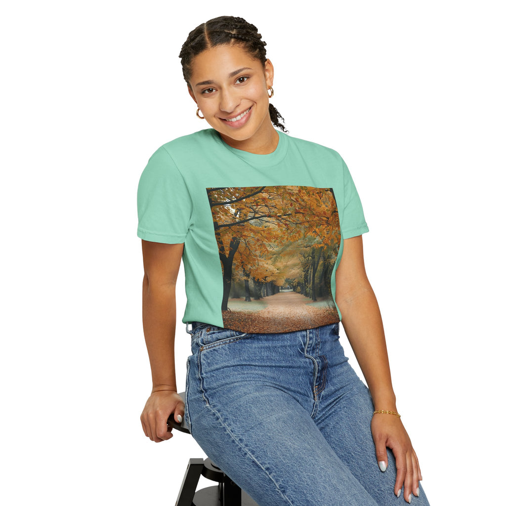 Autumn Pathway T-Shirt | Nature Lover Gift, Fall Fashion, Unisex Tee, Seasonal Wear, Cozy Vibes