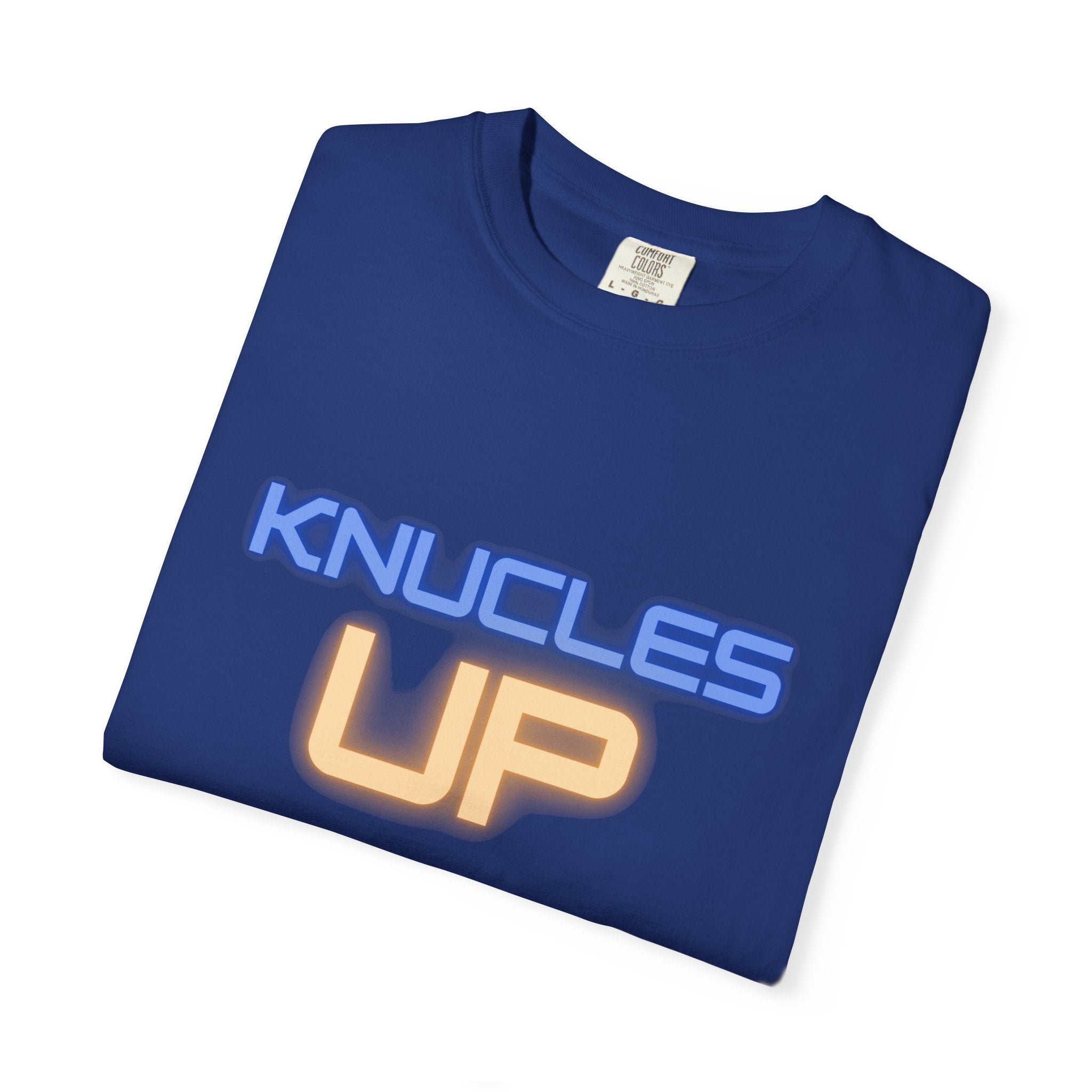 Knuckles Up Unisex Garment-Dyed T-Shirt, Casual Wear, Street Style, Graphic Tee