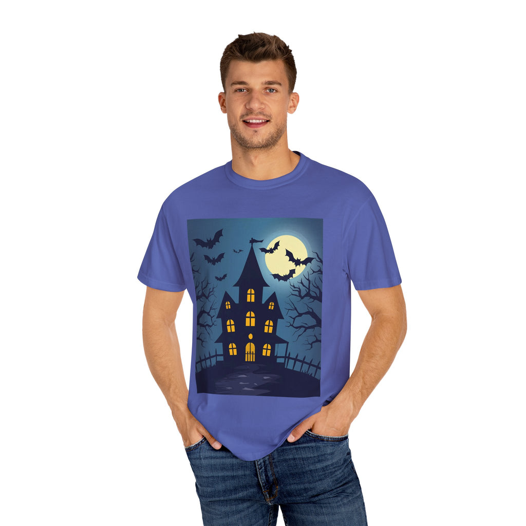 Haunted House Graphic T-Shirt | Halloween Tee, Unisex Shirt, Spooky Top, Fall Apparel, Gift for Halloween Lovers