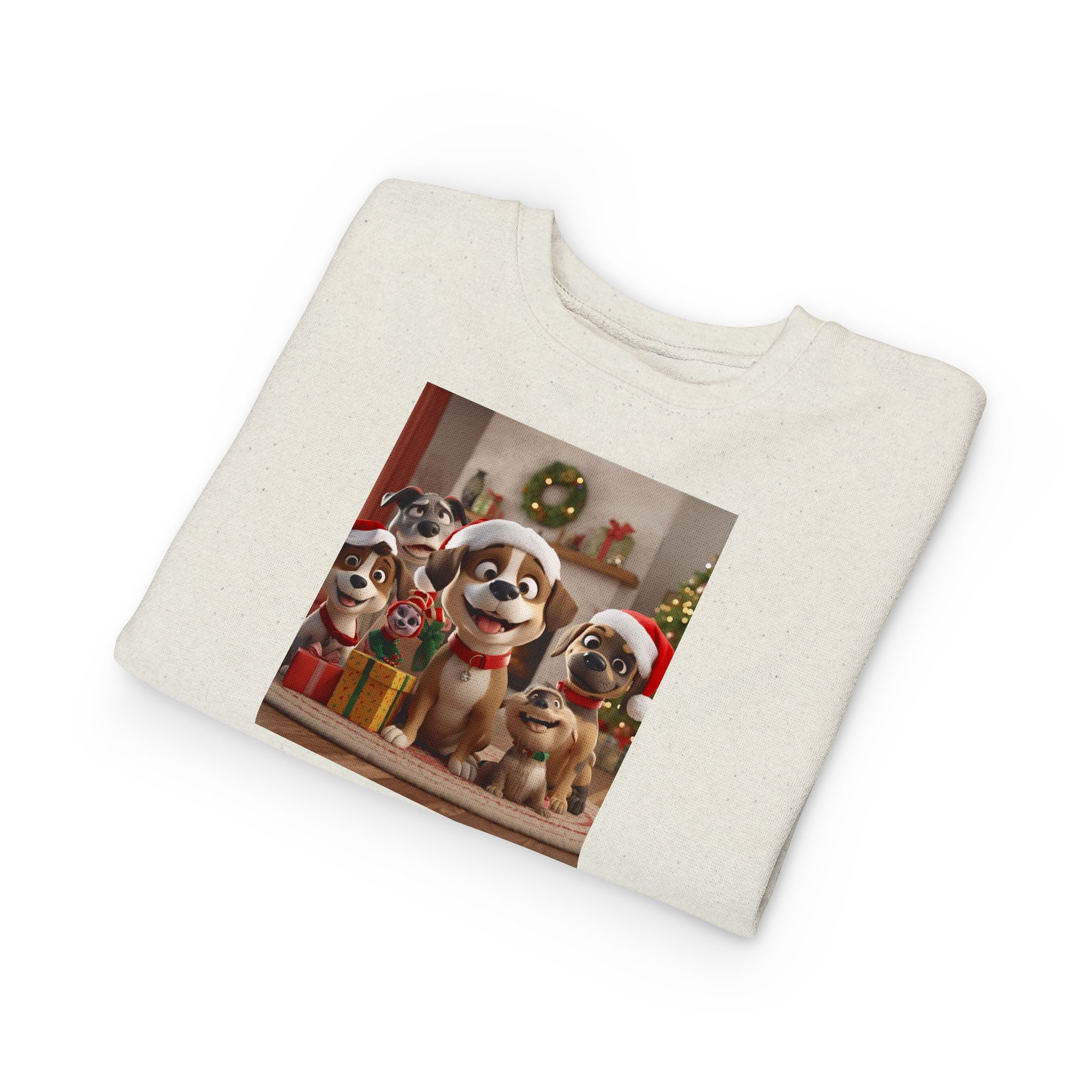 Cute Puppy Christmas Toddler Sweatshirt, Holiday Gift, Kids Sweatshirt, Baby Christmas Outfit, Cute Dog Apparel, Toddler Winter Wear