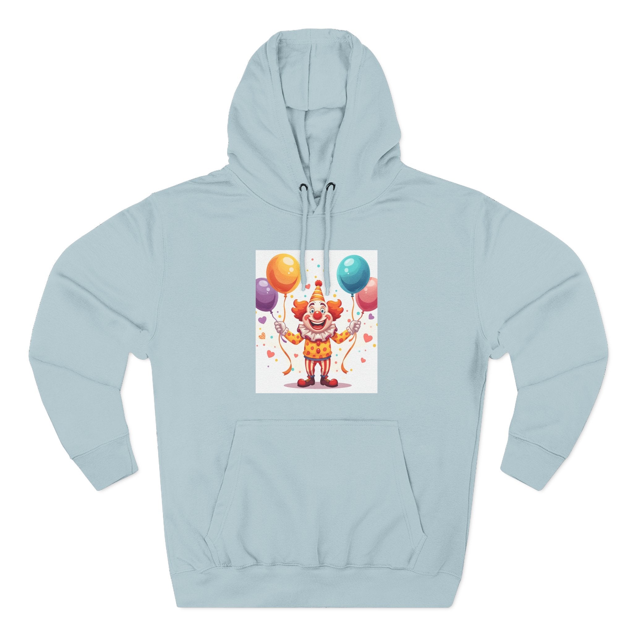 Clown Funny Three-Panel Fleece Hoodie