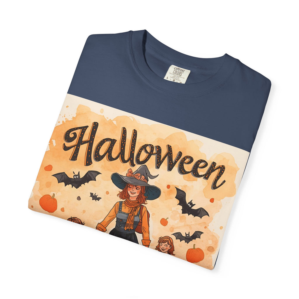 Halloween Themed Mom And Children Unisex T-shirt, Spooky Family Shirt, Fall Apparel, Halloween Costume Tee, Handcrafted Halloween Gift