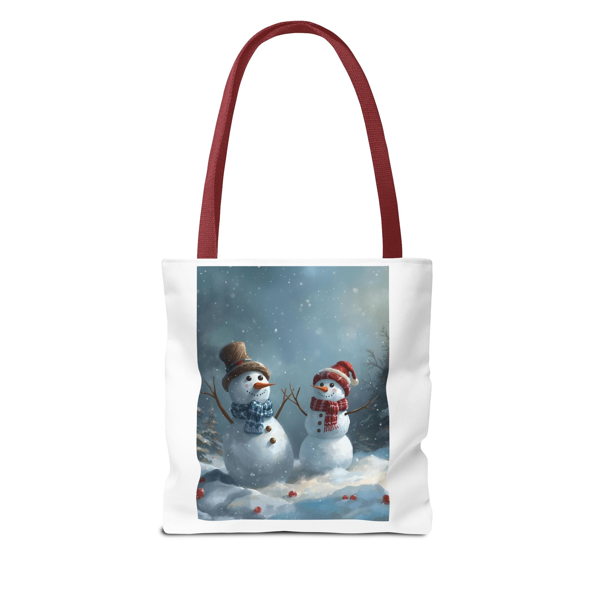 Christmas Snowman Holiday Tote Bag, Festive Bag for Christmas, Winter Shopping, Gift for Her, Reusable Eco-Friendly, Merry Holidays