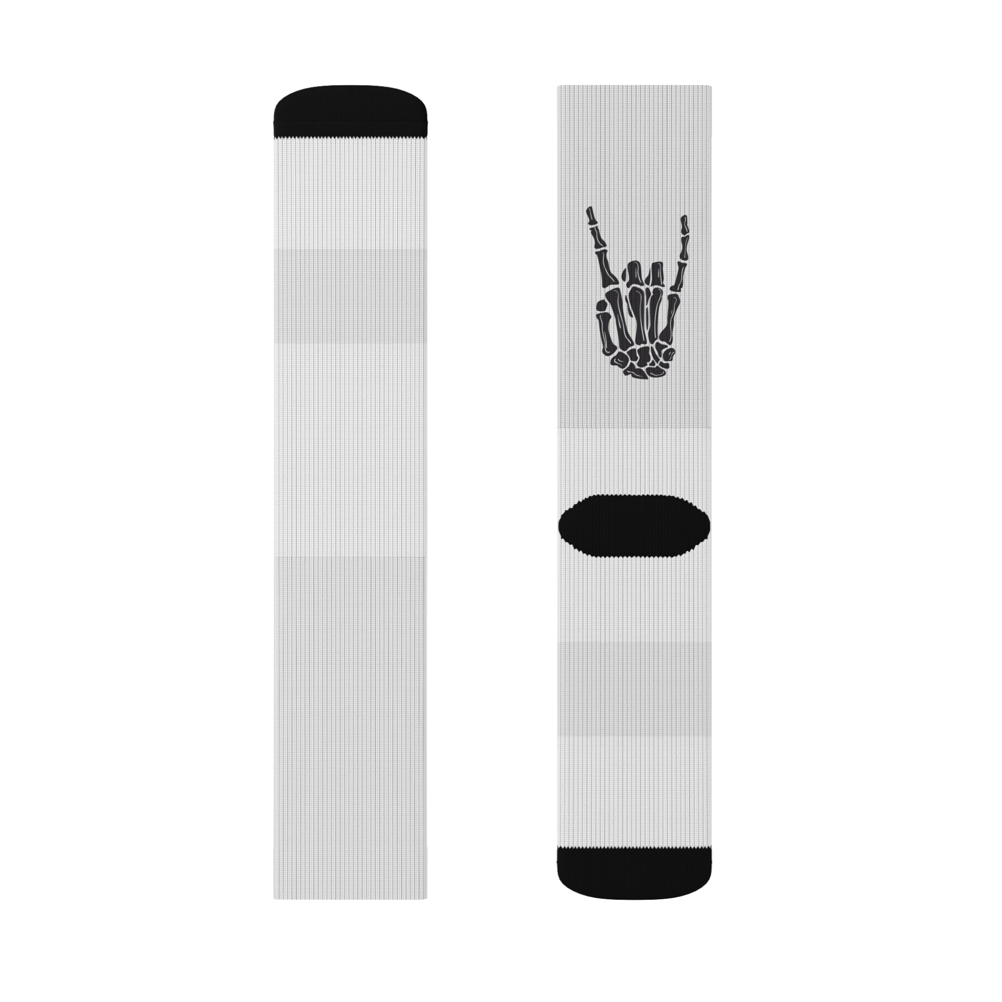 Rock On Sublimation Socks | Cool Gift for Music Lovers, Stylish Footwear for Festivals, Unique Accessory for Everyday Wear, Unisex Fun Socks