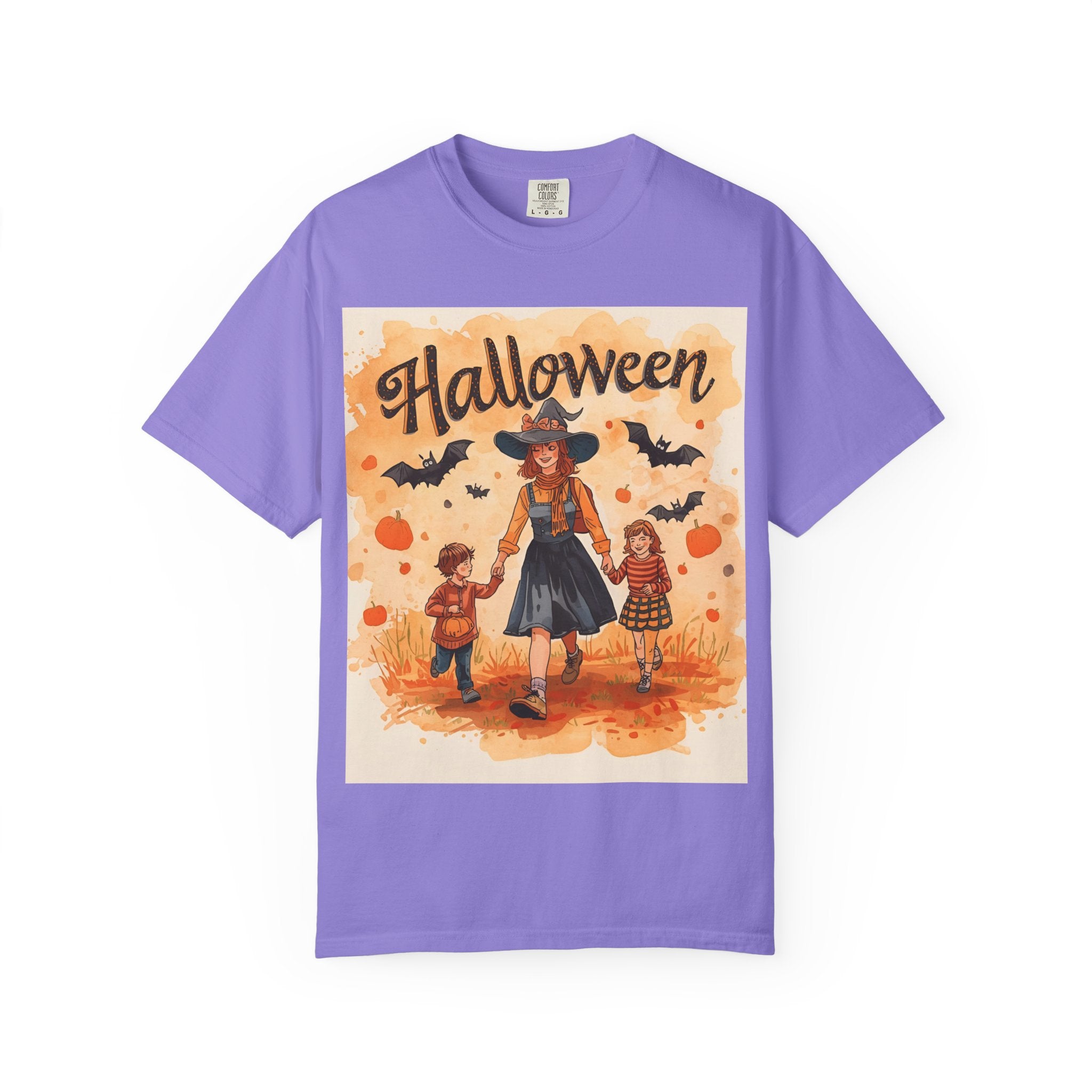 Halloween Themed Mom And Children Unisex T-shirt, Spooky Family Shirt, Fall Apparel, Halloween Costume Tee, Handcrafted Halloween Gift