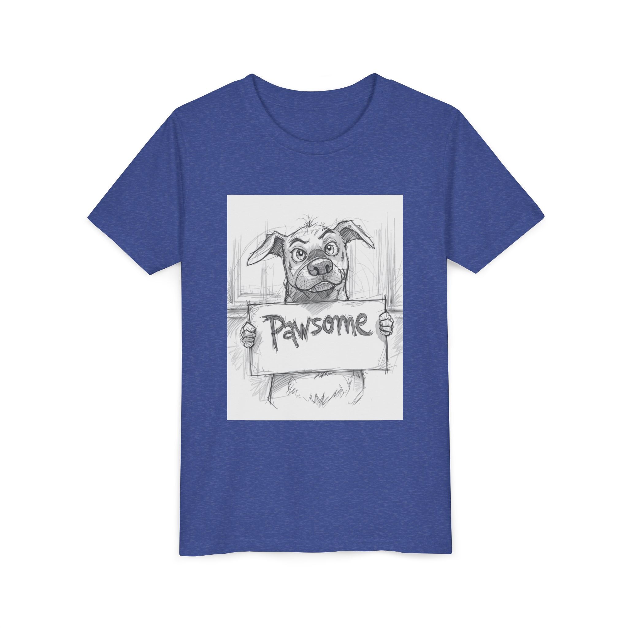 Pawsome Youth Tee - Adorable Dog Design, Gift for Animal Lovers, Birthday, Back to School, Fun Pet Shirt, Kids' Fashion