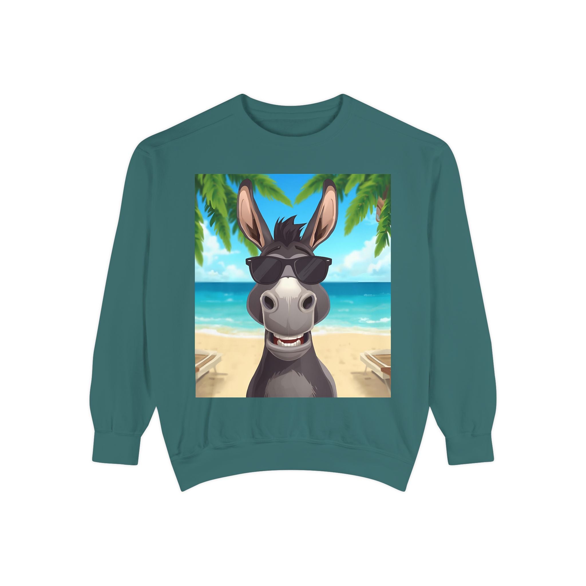 Donkey Beach Vibe Unisex Garment-Dyed Sweatshirt