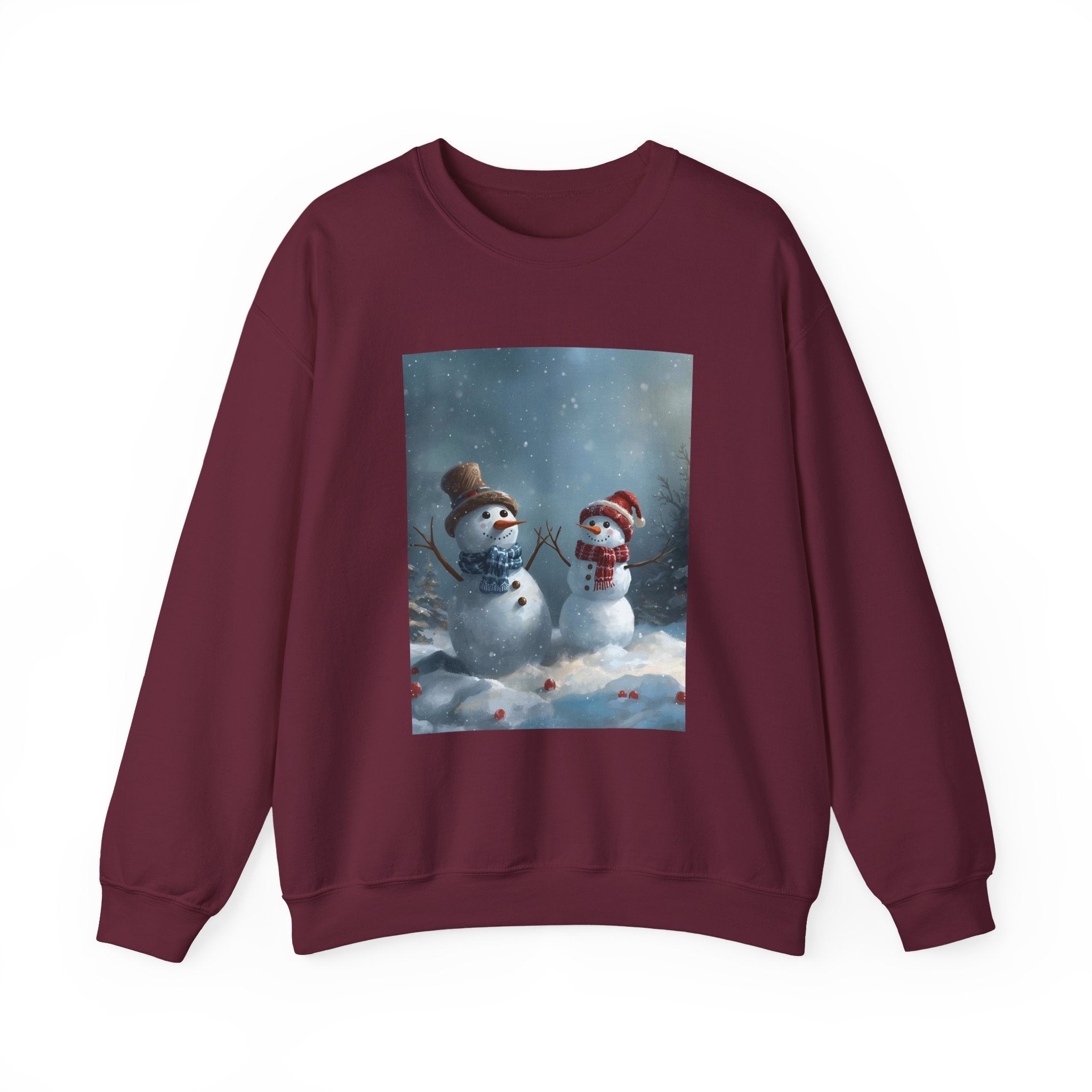 Christmas Snowman Winter Wonderland Sweatshirt - Cozy Crewneck with Snowman Design, Holiday Gift, Christmas Apparel, Winter Fashion, Seasonal Comfort