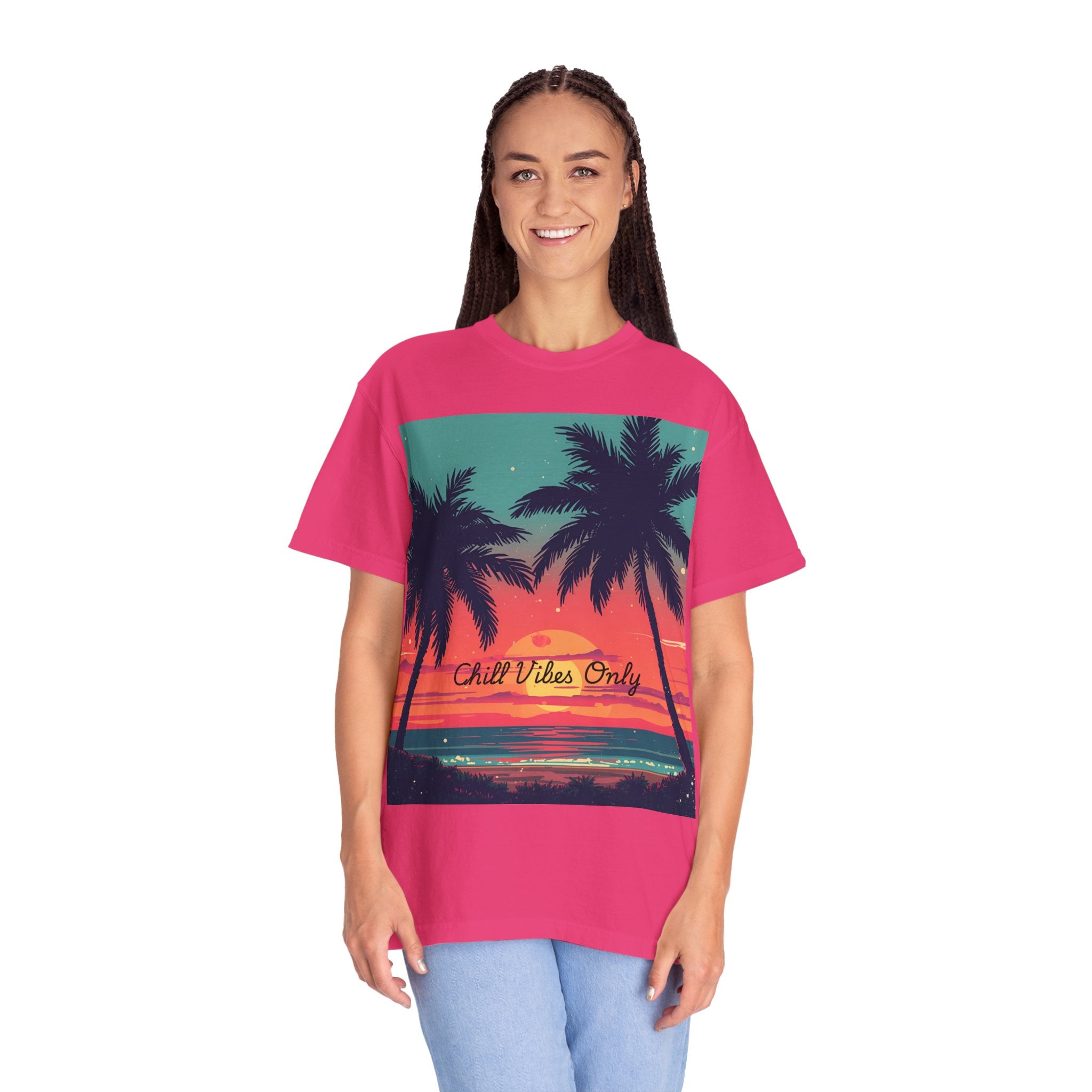Tropical Sunset Unisex Garment-Dyed T-shirt