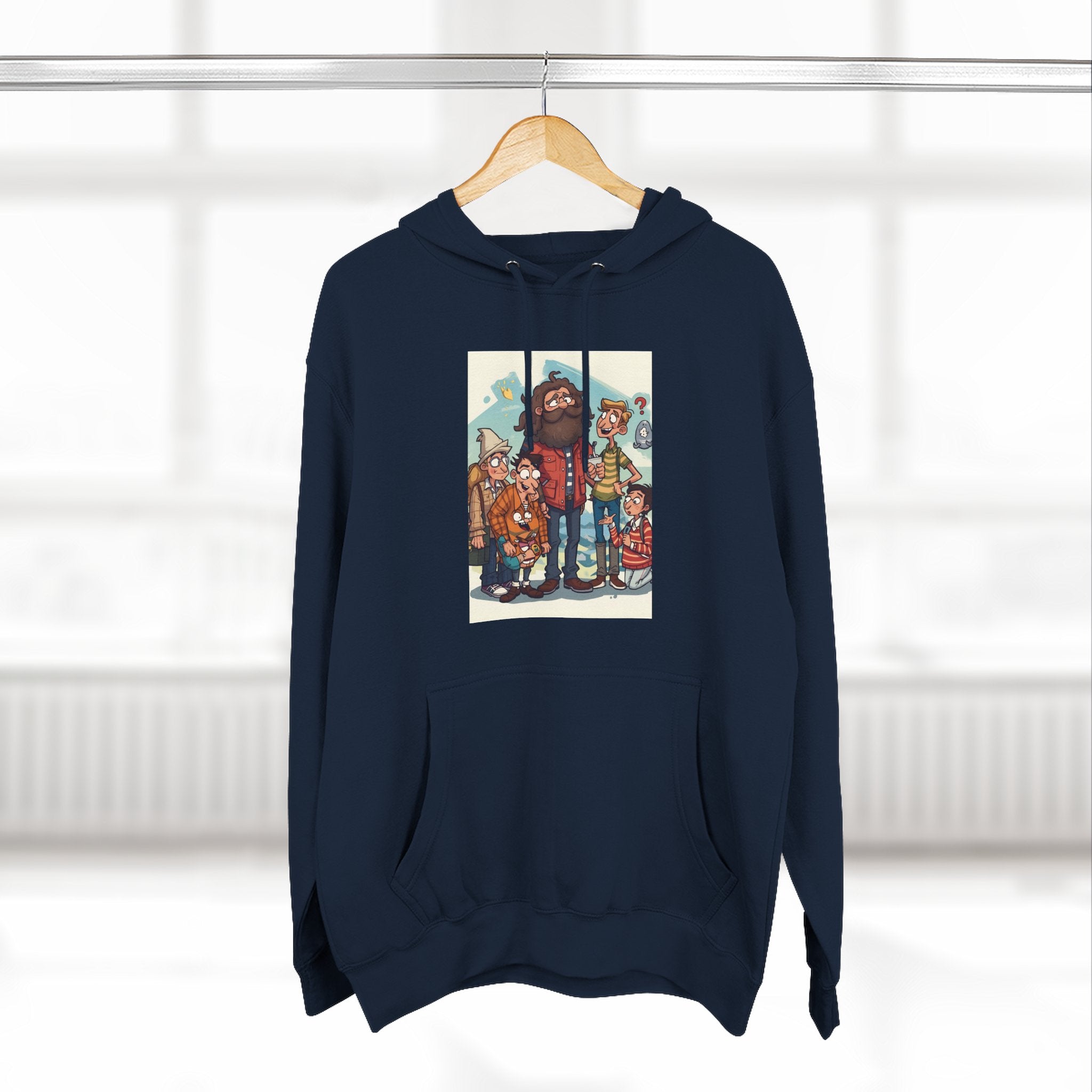 Cozy Family Fun Hoodie, Three-Panel Fleece Sweatshirt, Gift for Parents, Casual Wear, Holiday Apparel, Winter Fashion