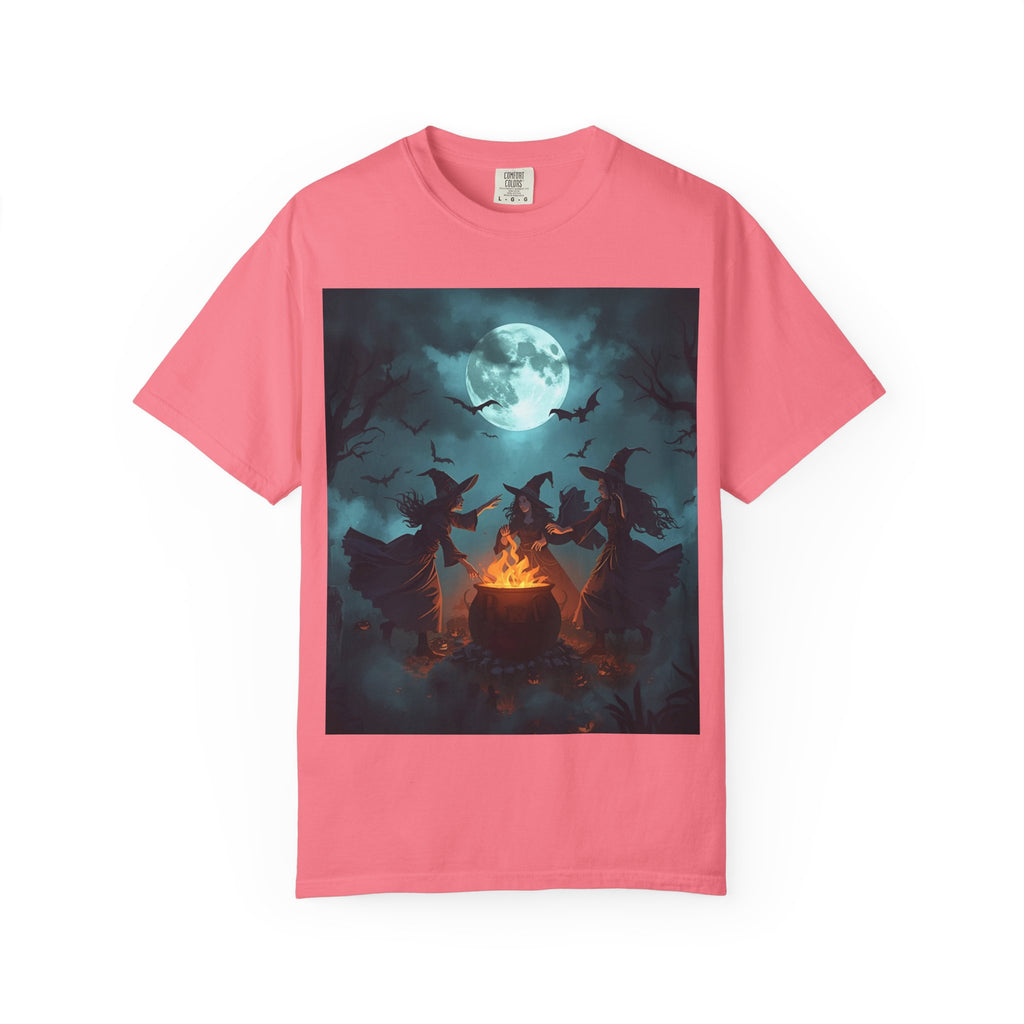Spooky Halloween Full Moon T-Shirt - Spooky Halloween Top for Fall Celebrations, Casual Wear, Gift for Witches, Unisex Tee, Festive Graphic Shirt