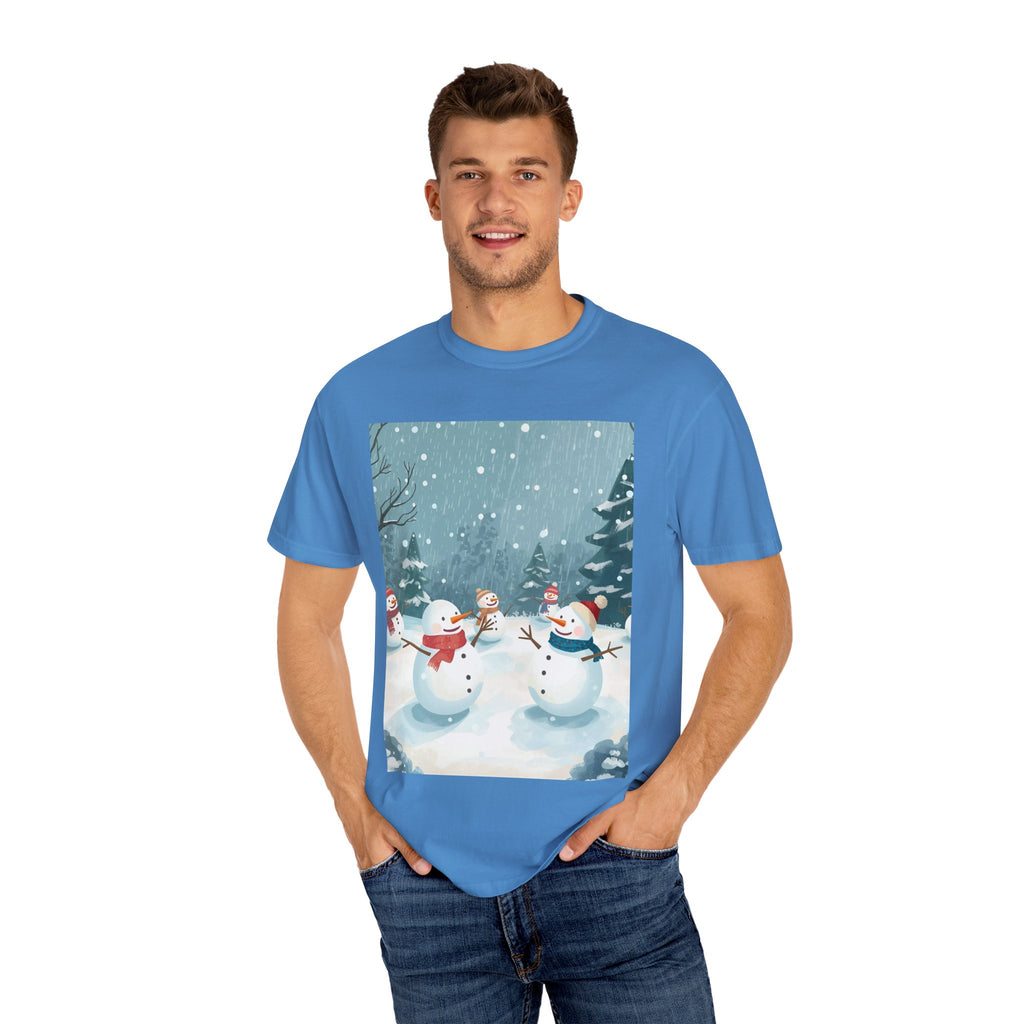 Festive Christmas Winter Wonderland Snowman T-shirt | Holiday Tee, Christmas Apparel, Gift for Him/Her, Graphic Shirt, Seasonal Fashion