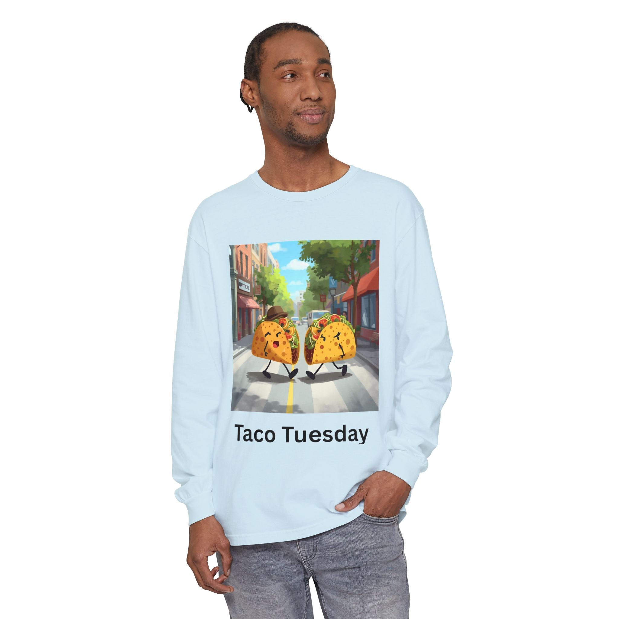 Taco Tuesday Unisex Garment-dyed Long Sleeve T-Shirt