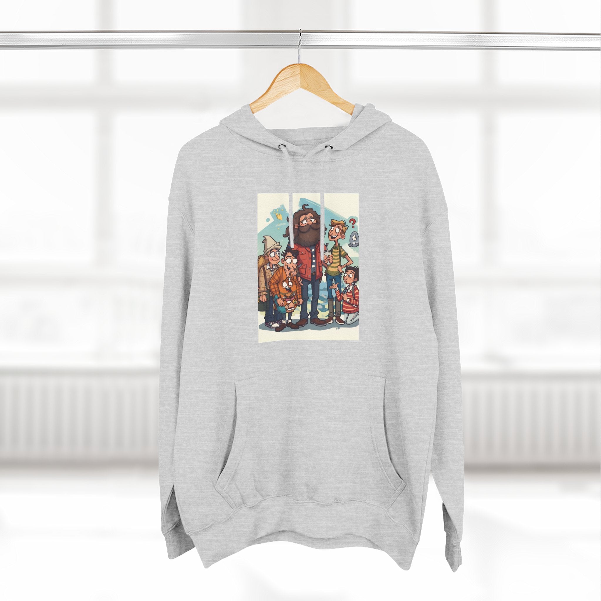 Cozy Family Fun Hoodie, Three-Panel Fleece Sweatshirt, Gift for Parents, Casual Wear, Holiday Apparel, Winter Fashion