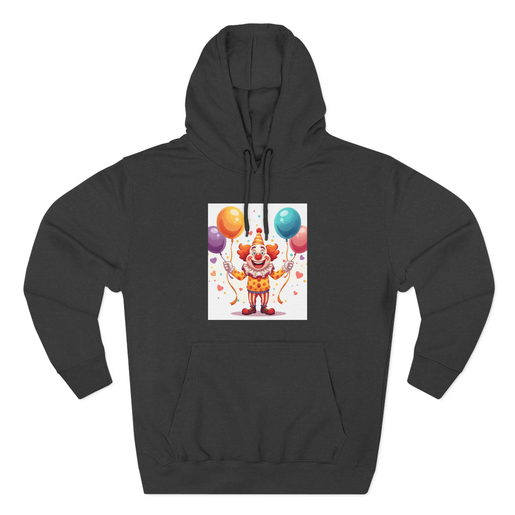 Clown Funny Three-Panel Fleece Hoodie