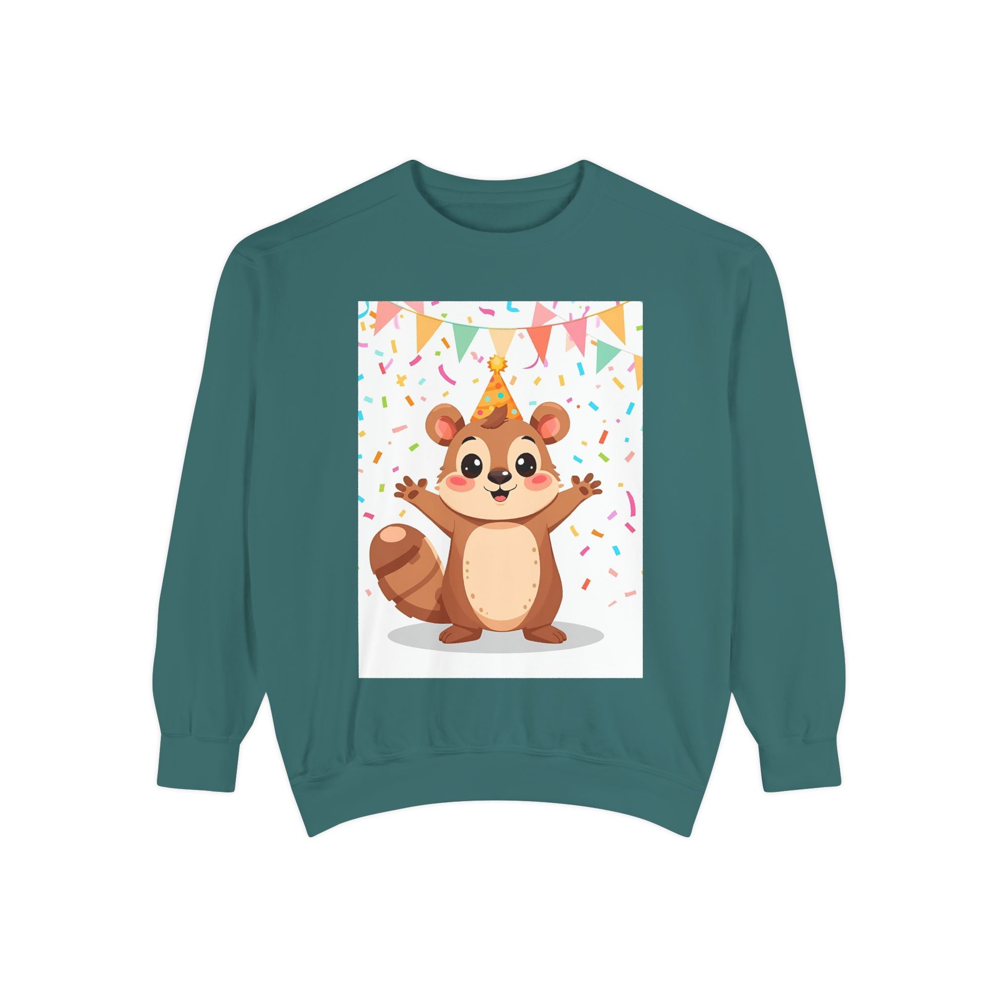 Party Animal With Squirl Unisex Garment-Dyed Sweatshirt