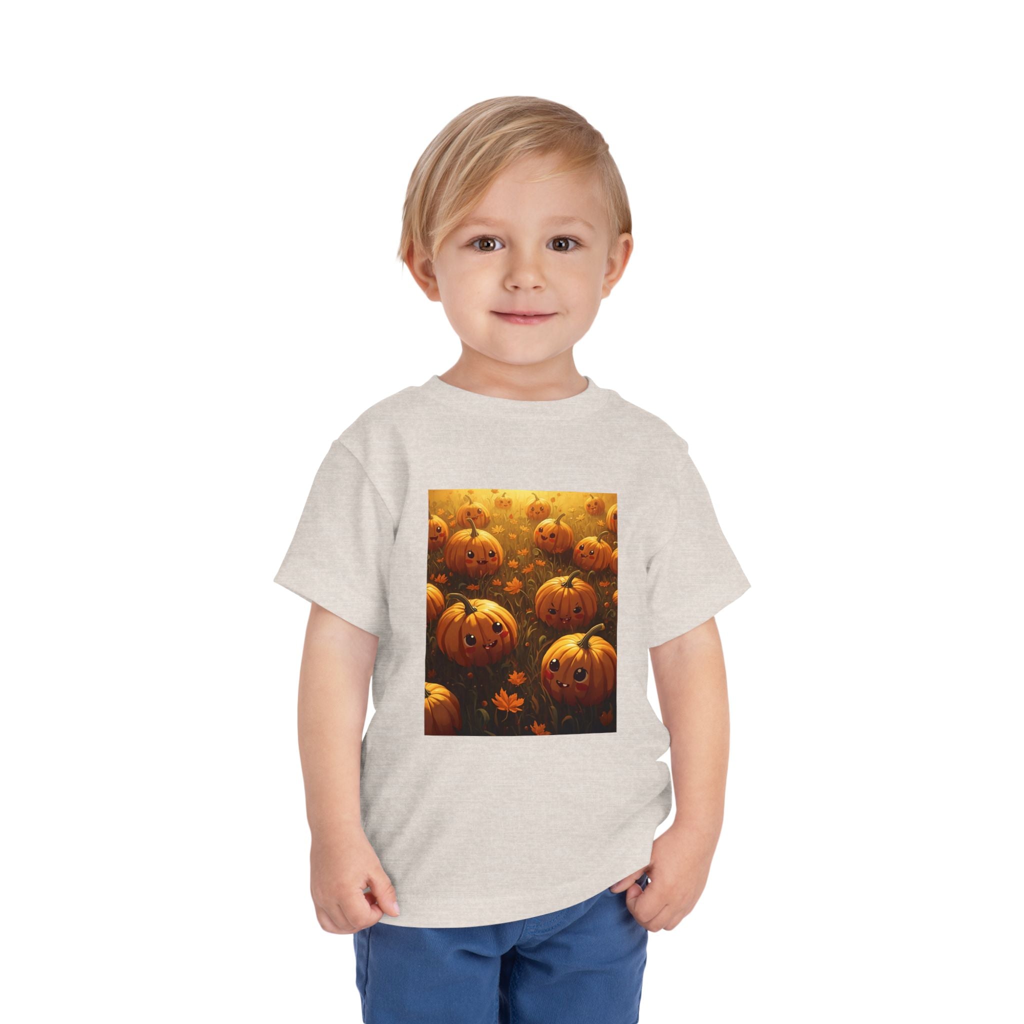 Pumpkin Halloween Toddler Tee - Cute Halloween Shirt, Fall Outfit, Pumpkin Lovers Gift, Kids Halloween Apparel, Toddler Party Tee