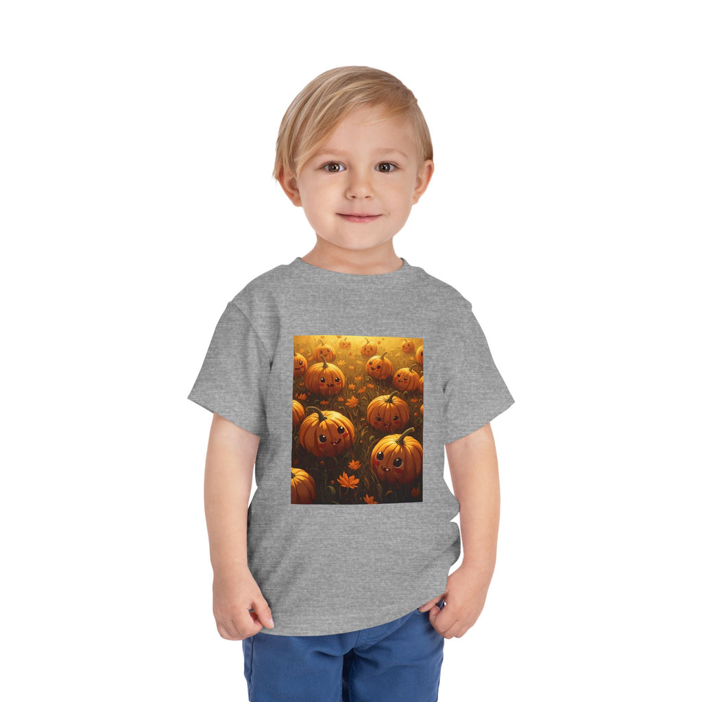 Pumpkin Halloween Toddler Tee - Cute Halloween Shirt, Fall Outfit, Pumpkin Lovers Gift, Kids Halloween Apparel, Toddler Party Tee